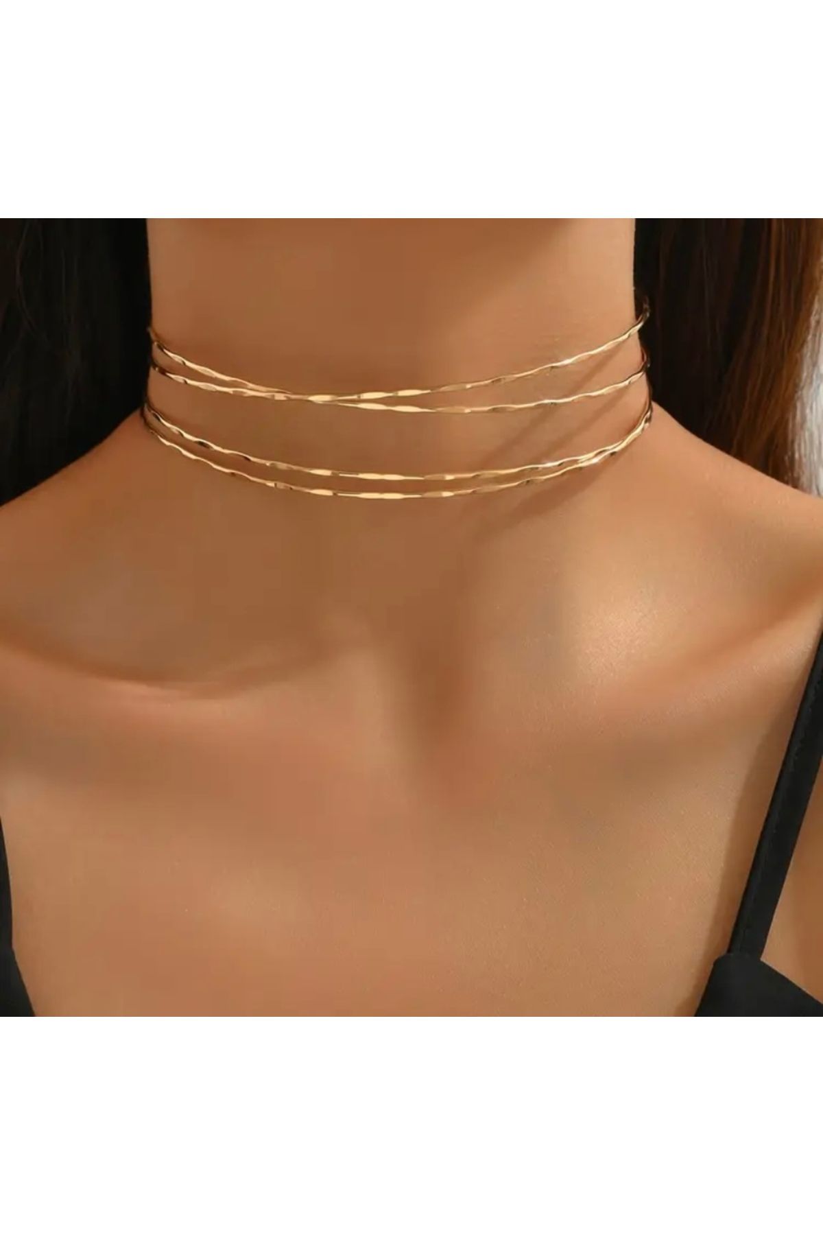 Sevilgülgünfinecrafts ALTIN KAPLAMA GOLD CHOKER KOLYE