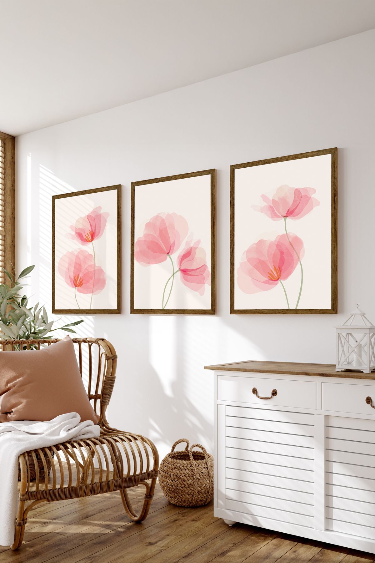 artflow 3 Parça Çerçeve Görünümlü Mdf Tablo Seti