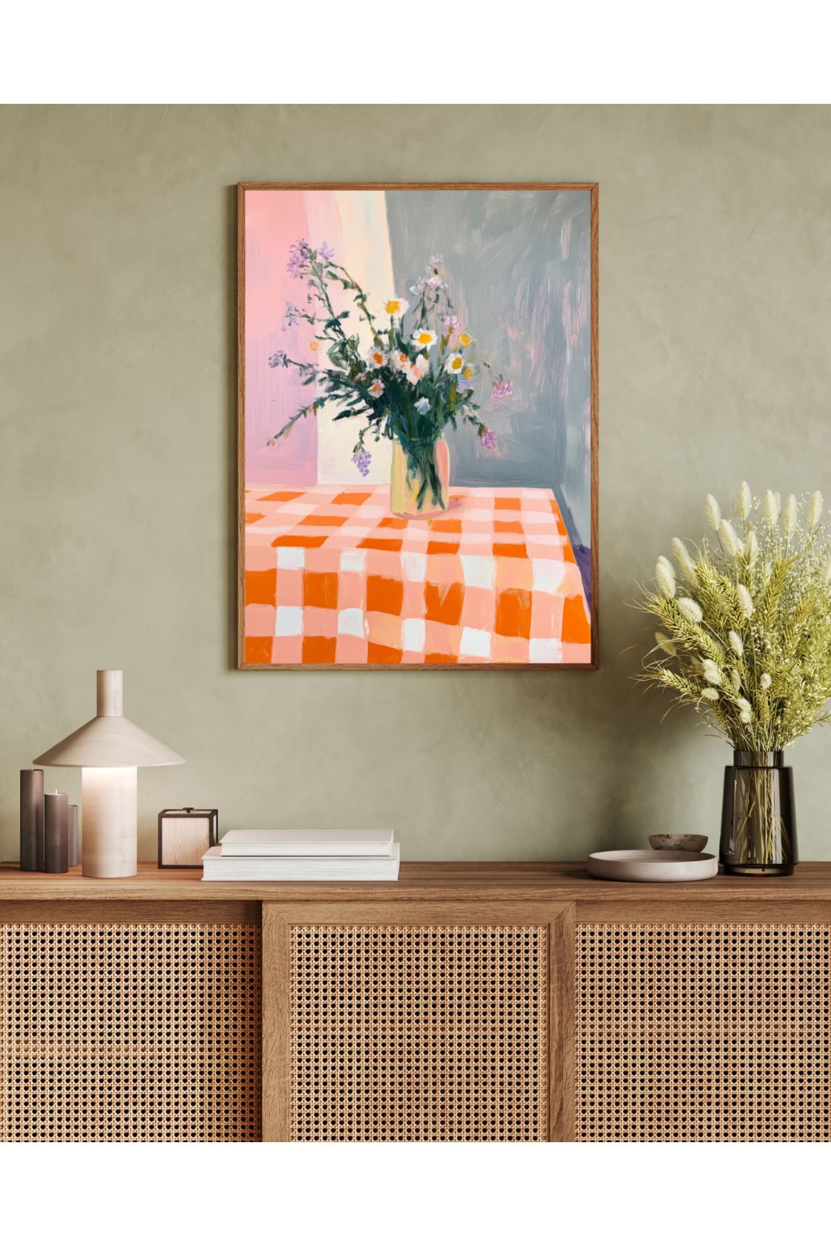 woodhomeworks tek parça salon ofis dekor tablo