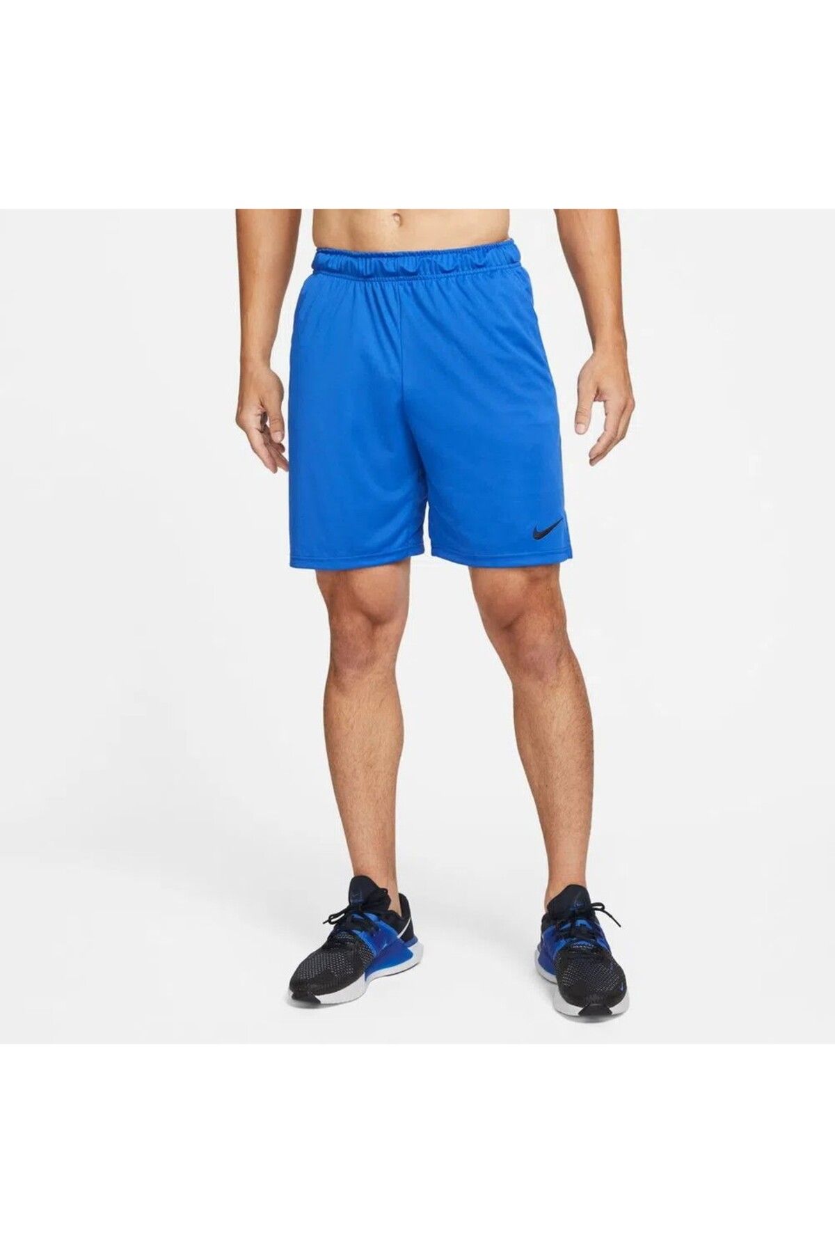 Nike Dri-Fit Knit 6.0 Erkek Mavi Antrenman Şort