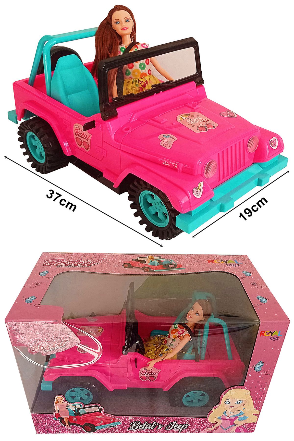 Satış Diyarı Oyuncak Jeep ve Betül Büyük Boy Kutulu Çocuklar Buna Bayılacak