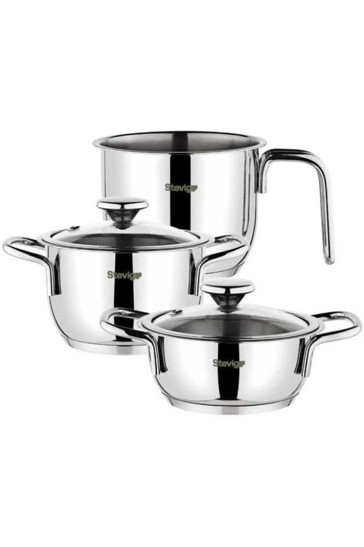 STOREMAX OZN 4 Mini Meals 18/10 Paslanmaz Çelik Tencere Seti 5 Parça ST-303 OZNstre 1094633