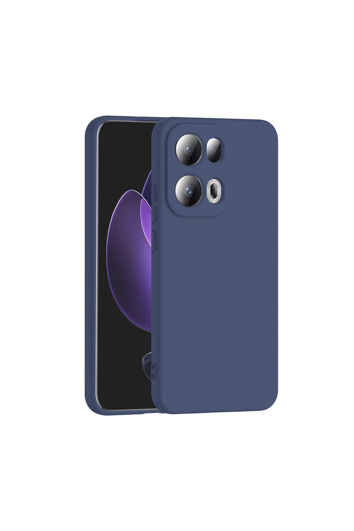 Rivor Oppo Reno 13 Pro Uyumlu Kılıf Kamera Çıkıntılı İpeksi Yumuşak Dokulu Dayanıklı Lansman Kapak