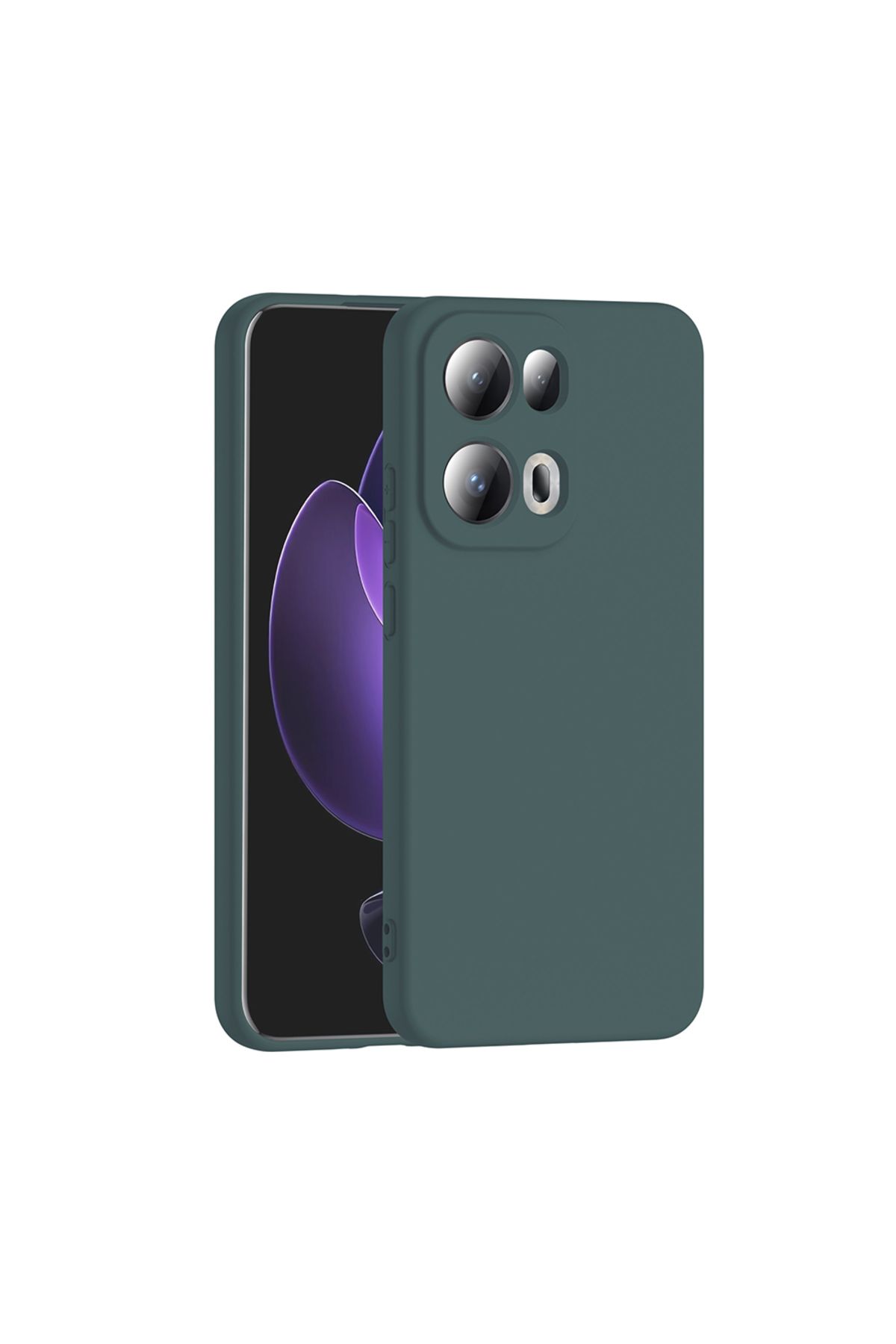 Rivor Oppo Reno 13 Pro Uyumlu Kılıf Kamera Çıkıntılı İpeksi Yumuşak Dokulu Dayanıklı Lansman Kapak
