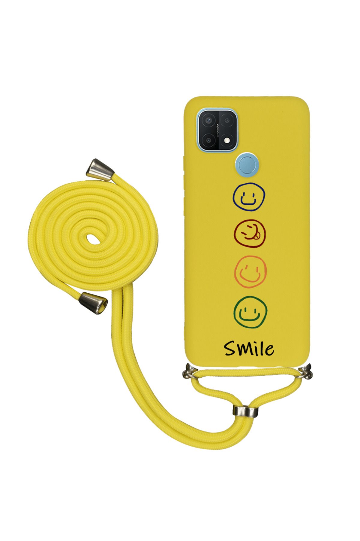 Royaleks Oppo A15 İpli Lansman Kılıf - Smile