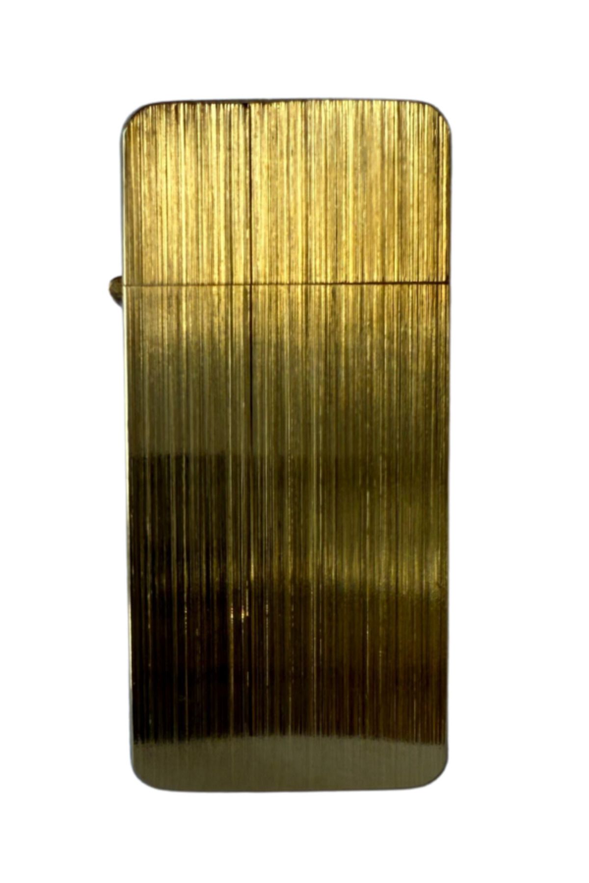 PremiumQuality Fırçalı Gold Metal Benzinli Çakmak