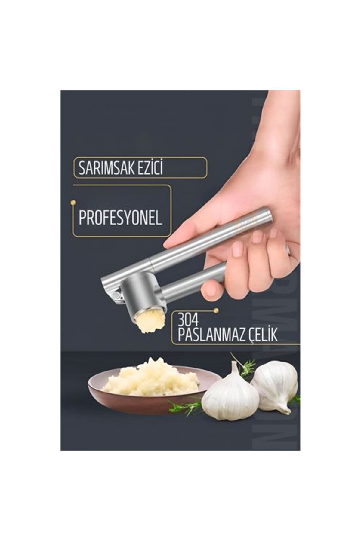 ÖYKÜ VE YİĞİT Sarımsak Ezici 304 Paslanmaz Çelik