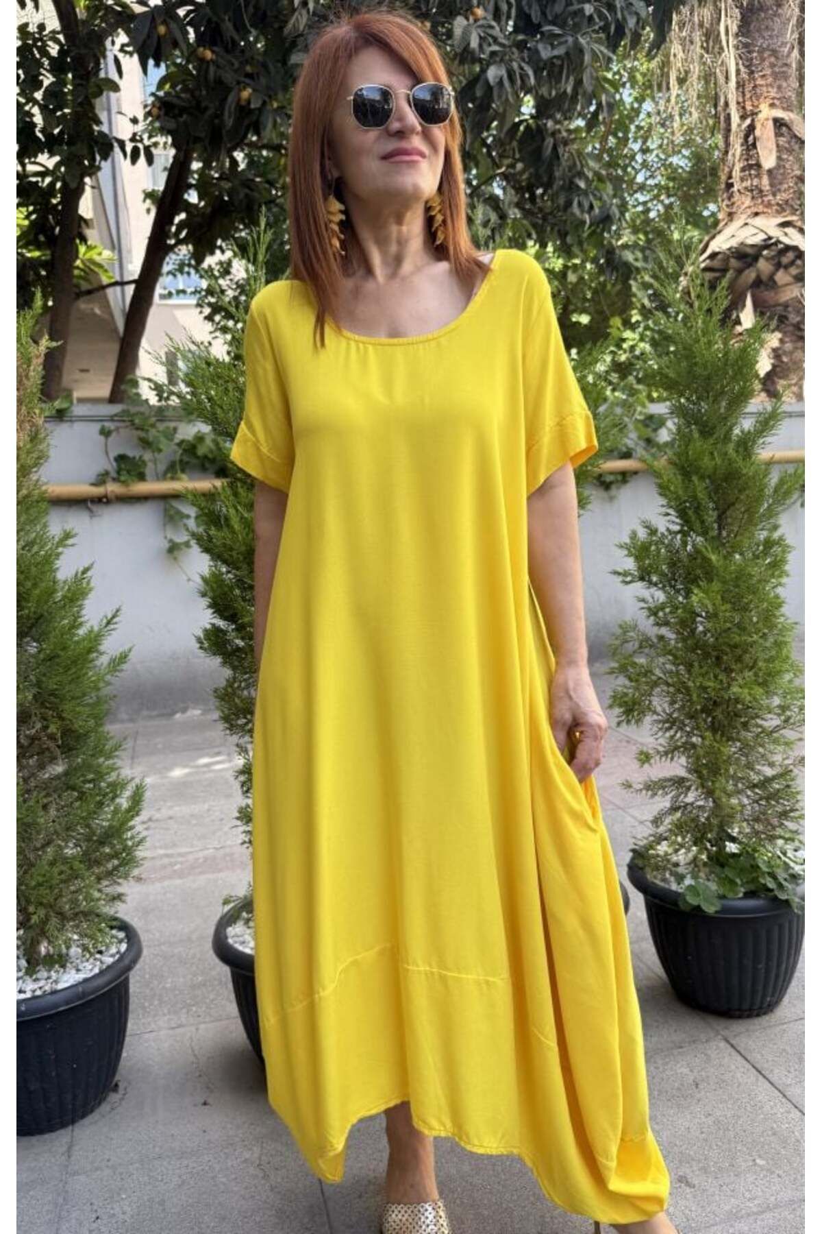 DenizEge Marlon Elbise Sarı