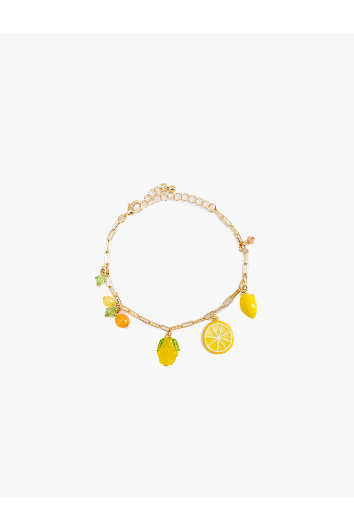 Koton Çelik Karışımlı Limon Detaylı Zincir Bileklik