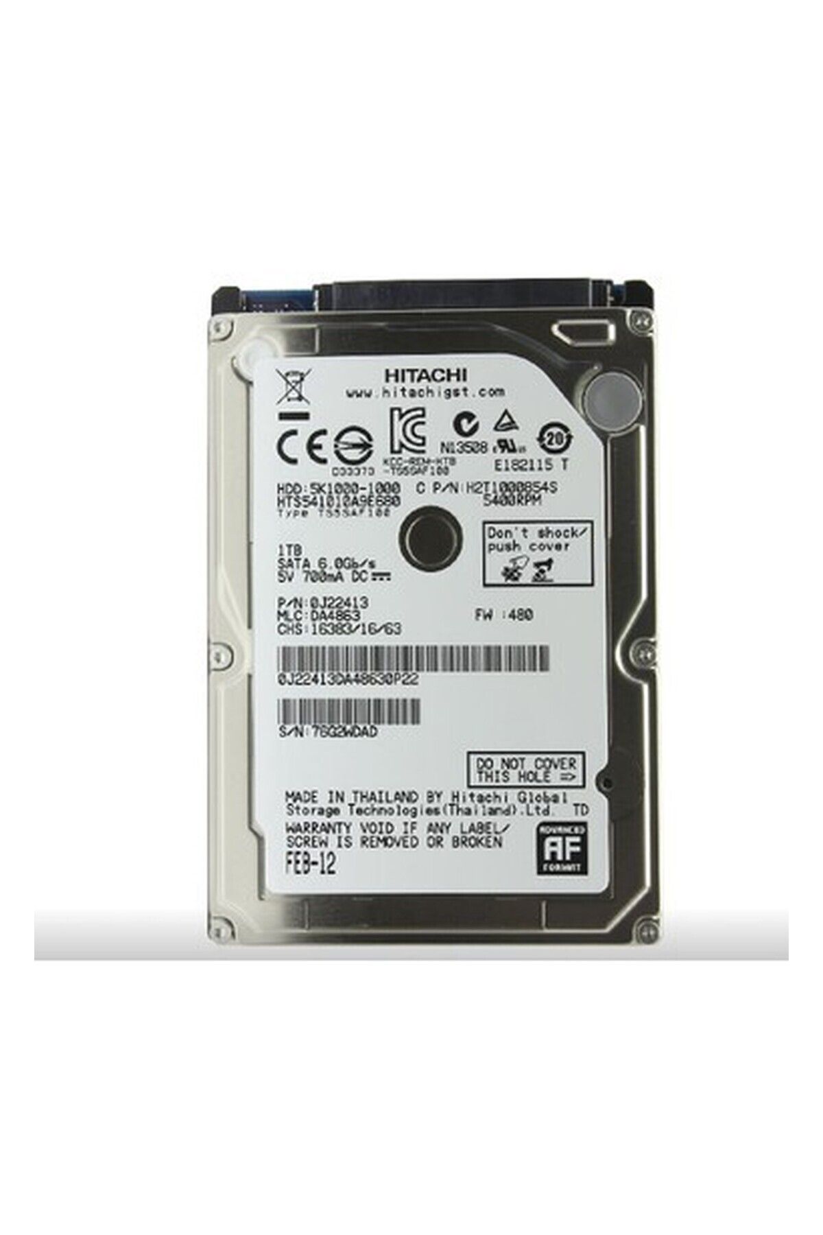 HITACHI 5K1000 HTS541010A9E680 1 Tb 5400 Rpm Disk