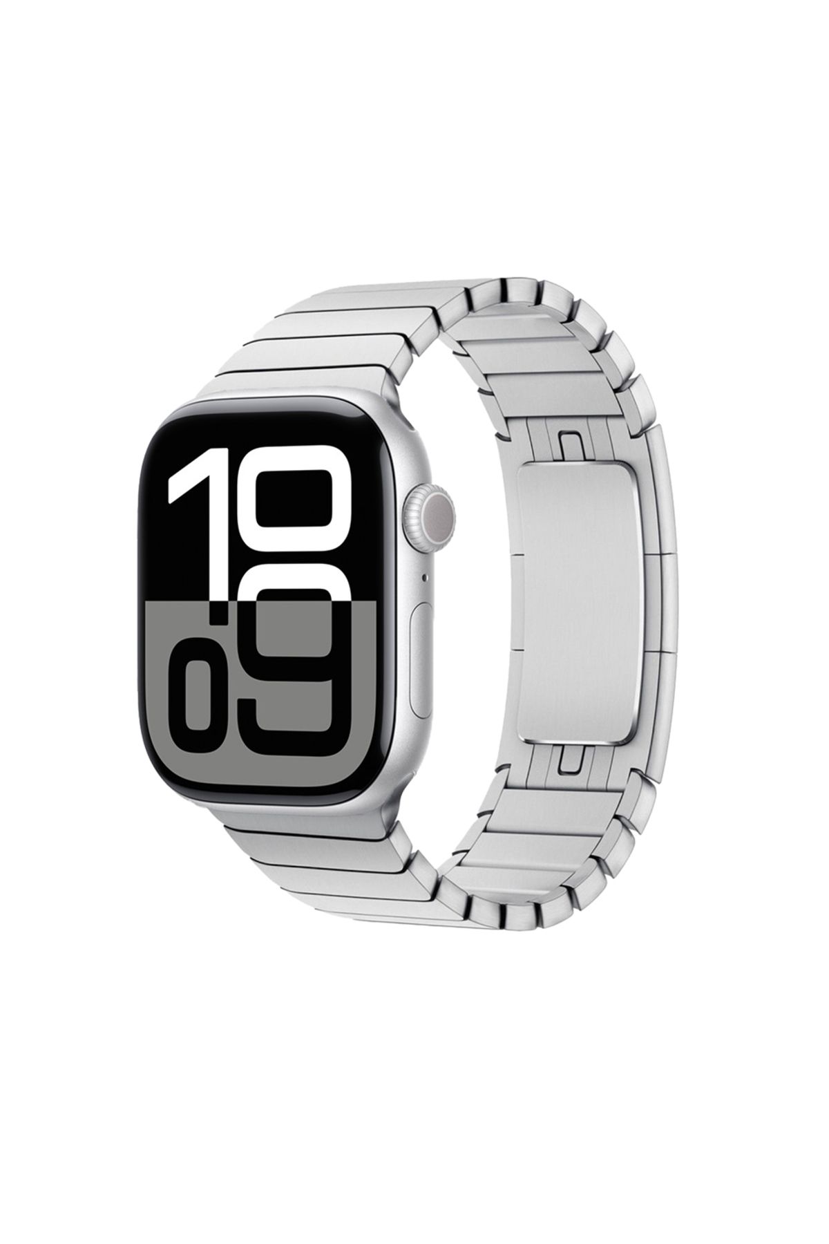 Teknodur Watch 10 46mm Uyumlu KRD-35 Metal Kordon-Gümüş