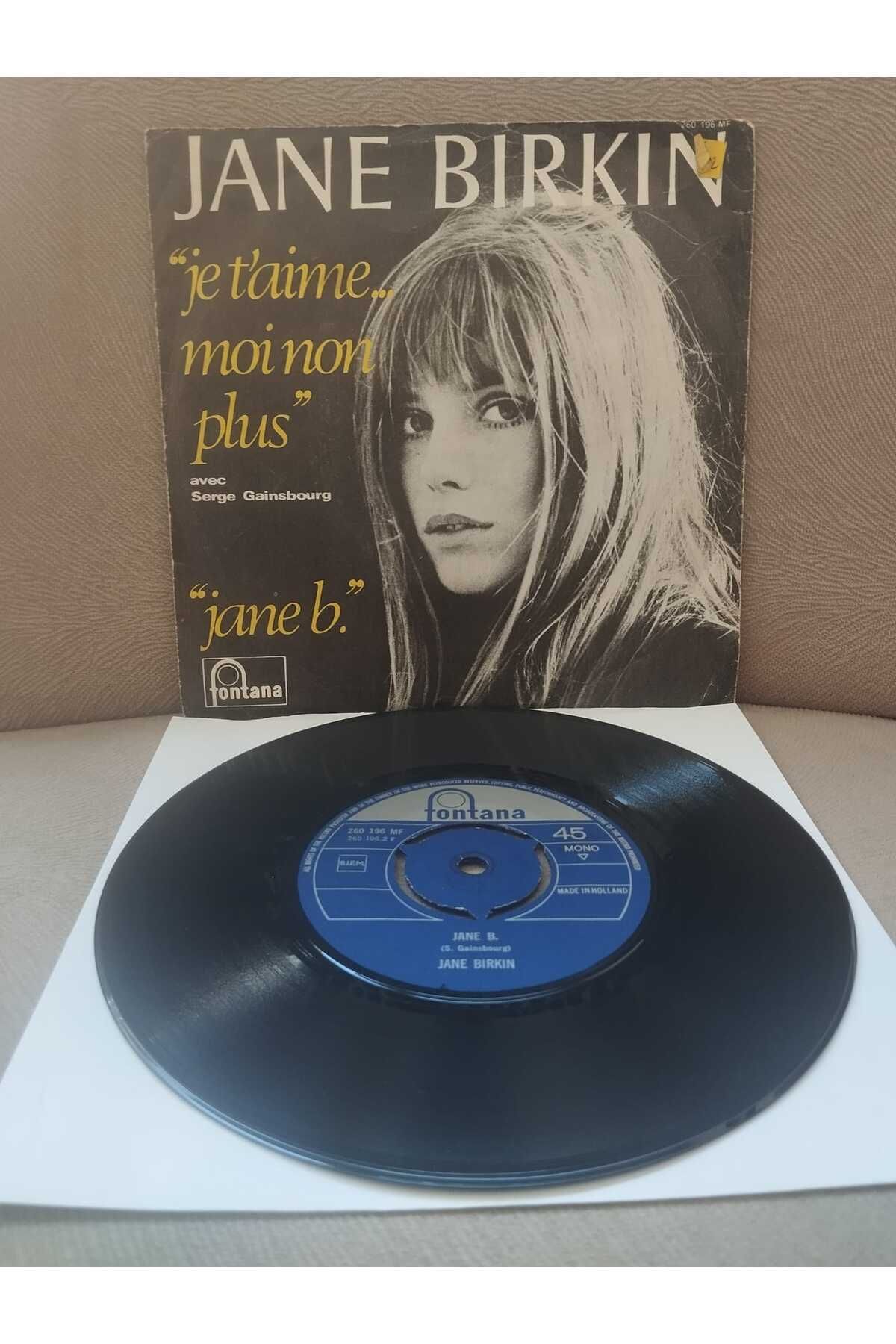 Plakperest Jane Birkin – Je T’aime... Moi Non Plus / Jane B. - 1969 Hollanda Basım 45 lik Plak-2.EL
