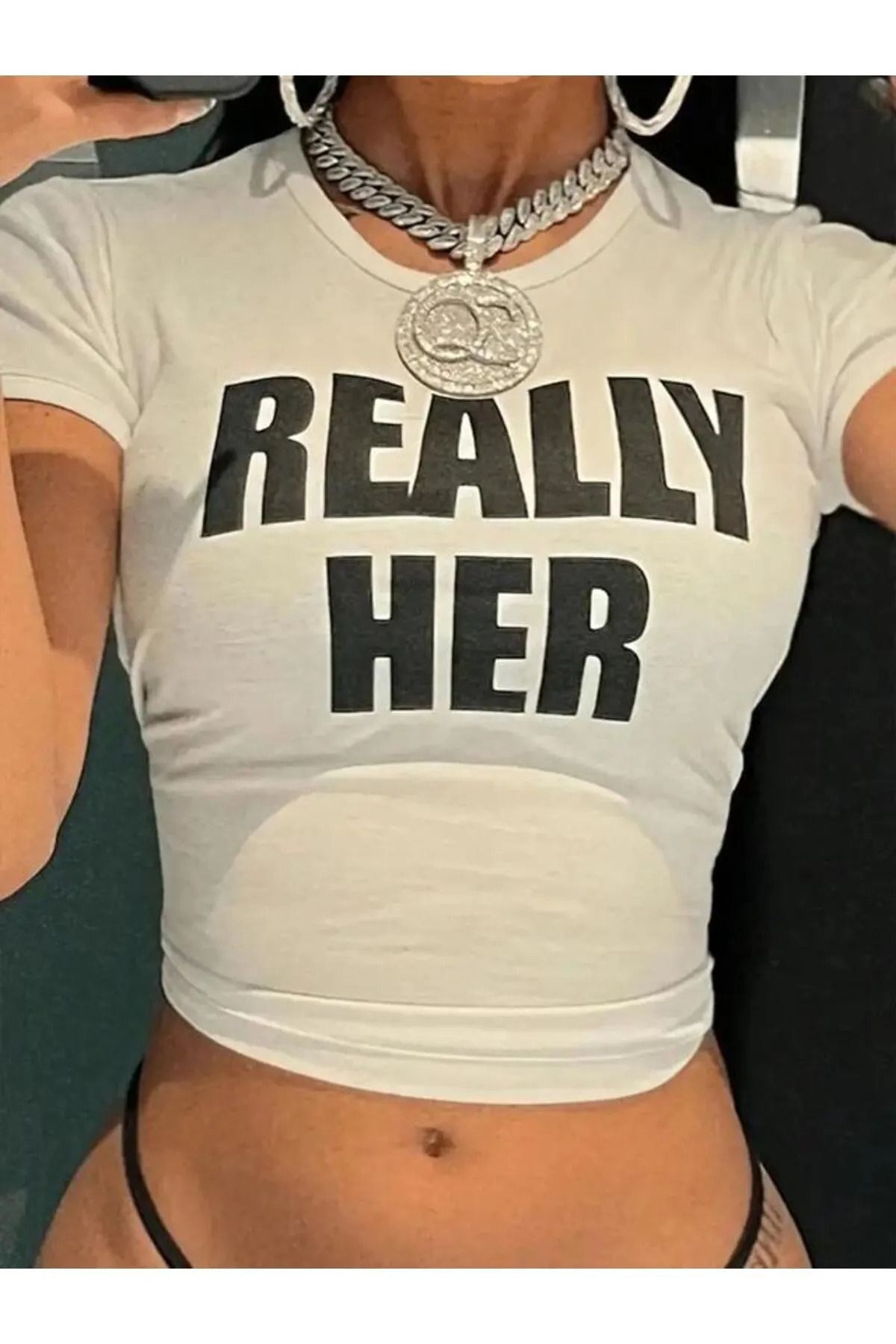 1blood Really Her Crop Top Bluz Body