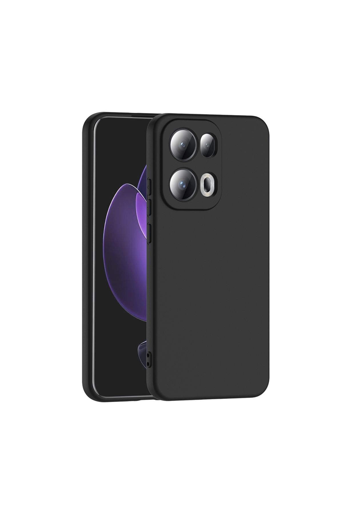 Rivor Oppo Reno 13 Pro Uyumlu Kılıf Kamera Çıkıntılı İpeksi Yumuşak Dokulu Dayanıklı Lansman Kapak