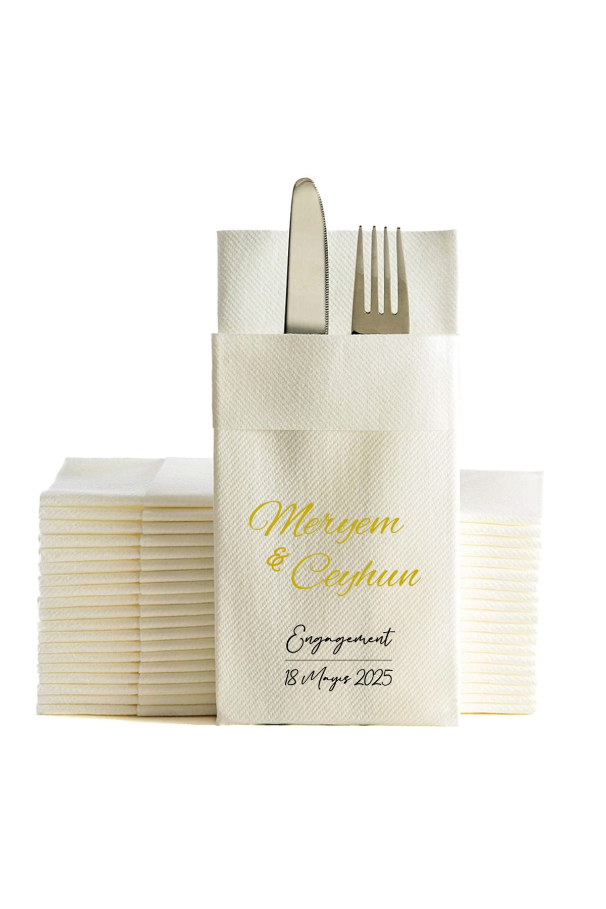 NapkinStore Nova Kişiye Özel Airlaid Peçete 25 Adet