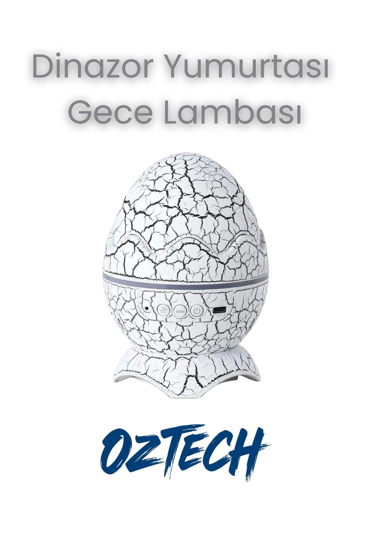 DTULTRA2 Dinazor Yumurtası Kumandalı Bluetoothlu Gece Lambası Tavan Yansıtmalı Hoparlör