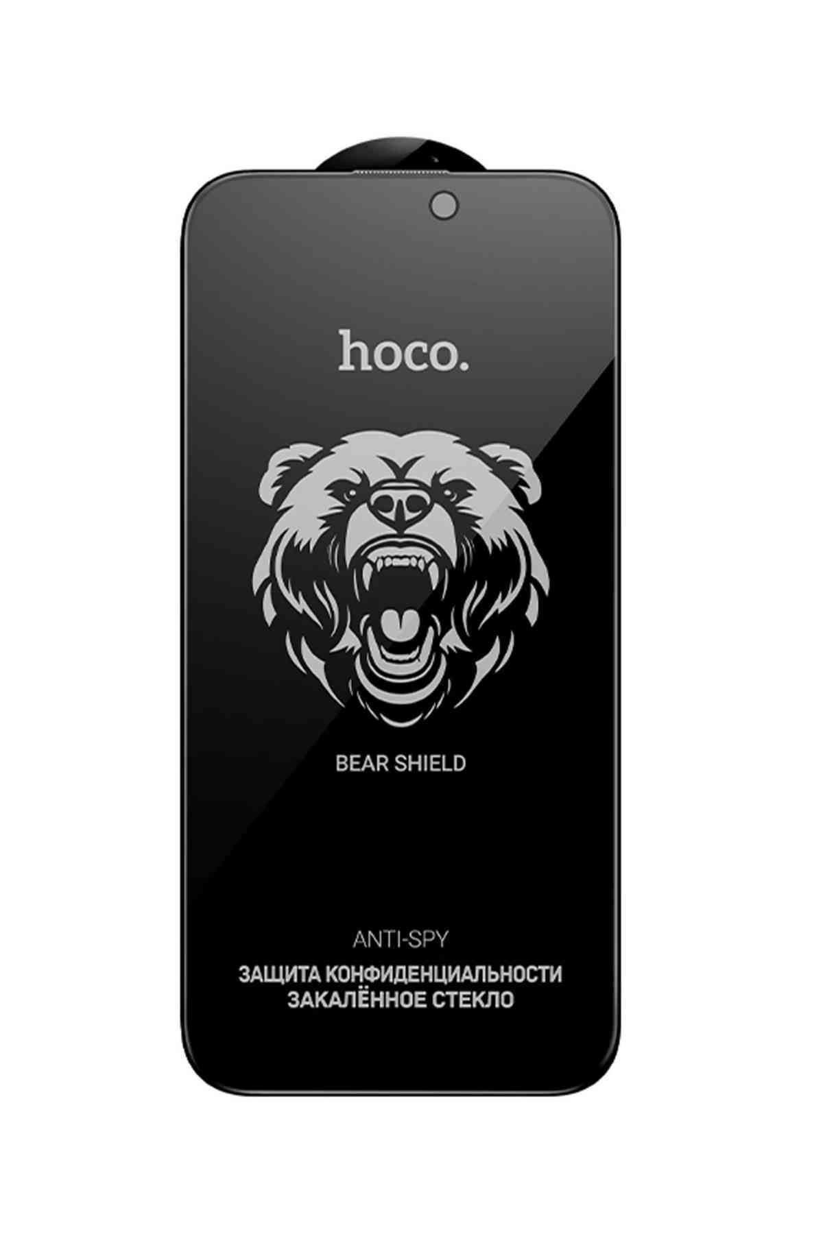 Hoco iPhone 16 Pro Max Uyumlu Bear Shield Hayalet Cam Ekran Koruyucu