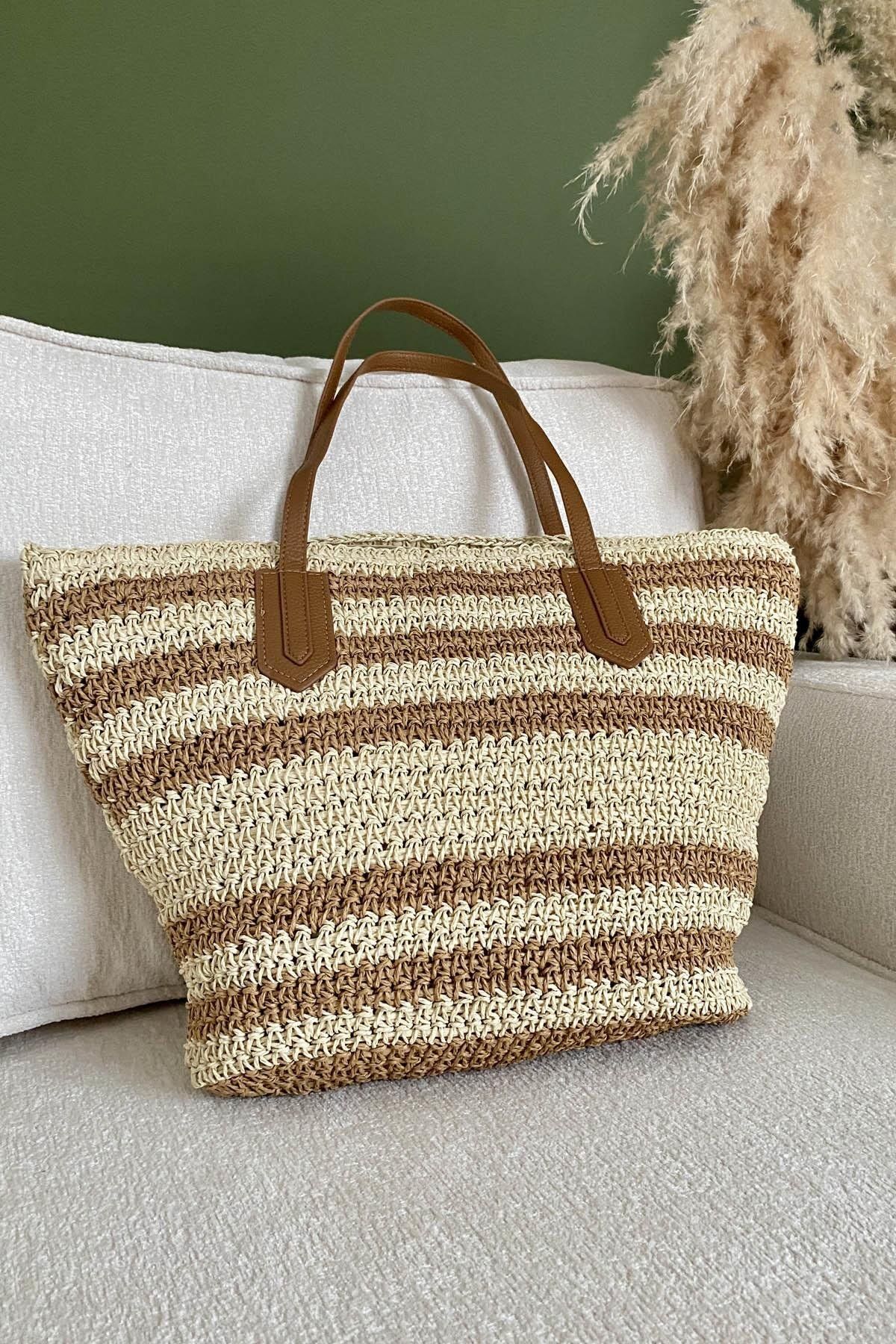 İstangül Butik Braided Beauty Hasır Çanta