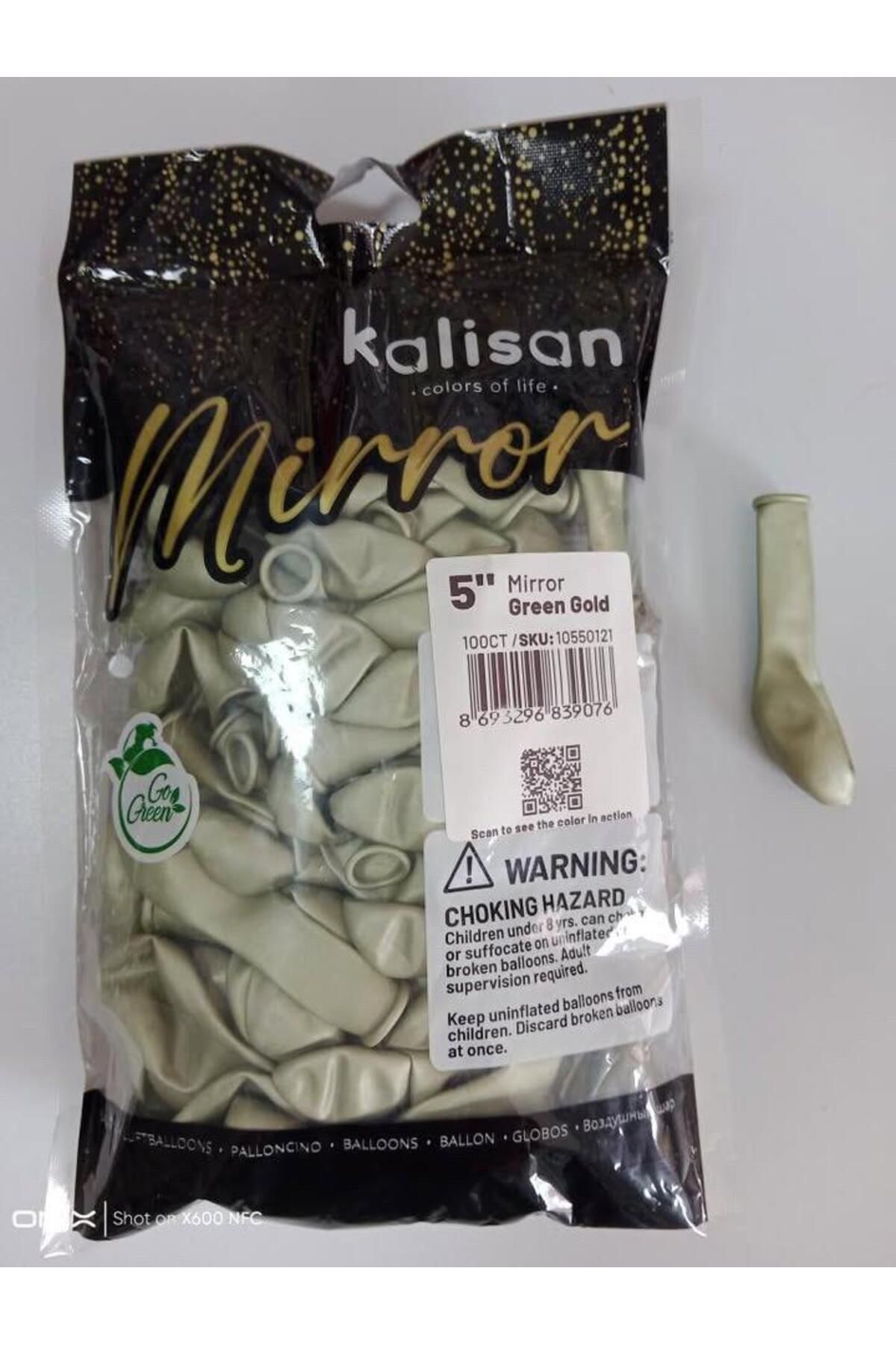 Parti Düşleri 5 İNÇ KROM BALON GREEN GOLD (YEŞİL ALTIN) 100 LÜ