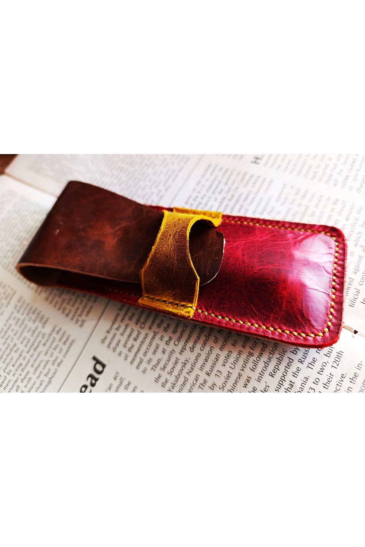 Mahfuz Crazy Hors Hakiki Deri El Emeği Özel Kalemleriniz Için Kalemlik Kalem Kutu 27 cm 6 cm W135