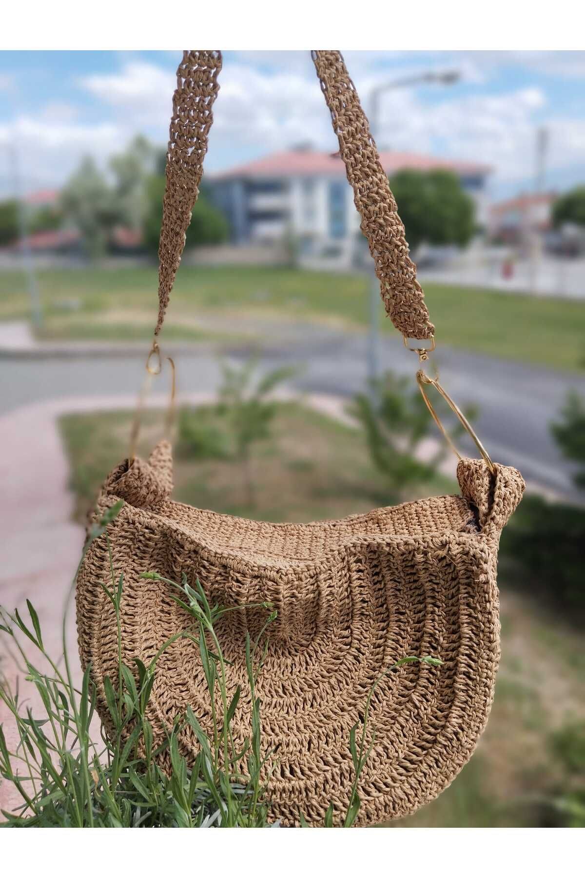 symaslandesign hasır çanta , el örgüsü omuz çanta