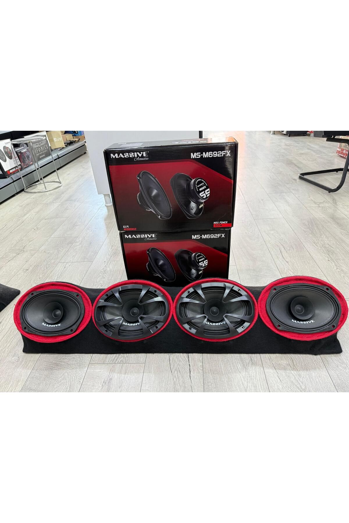 Massive MS-M692FX ÜNİVERSAL DİK CADDE TİPİ PANDİZOTLU TANESİ 300W-120W RMS OVAL 2TK OTO MİDRANGE HOPARLÖR