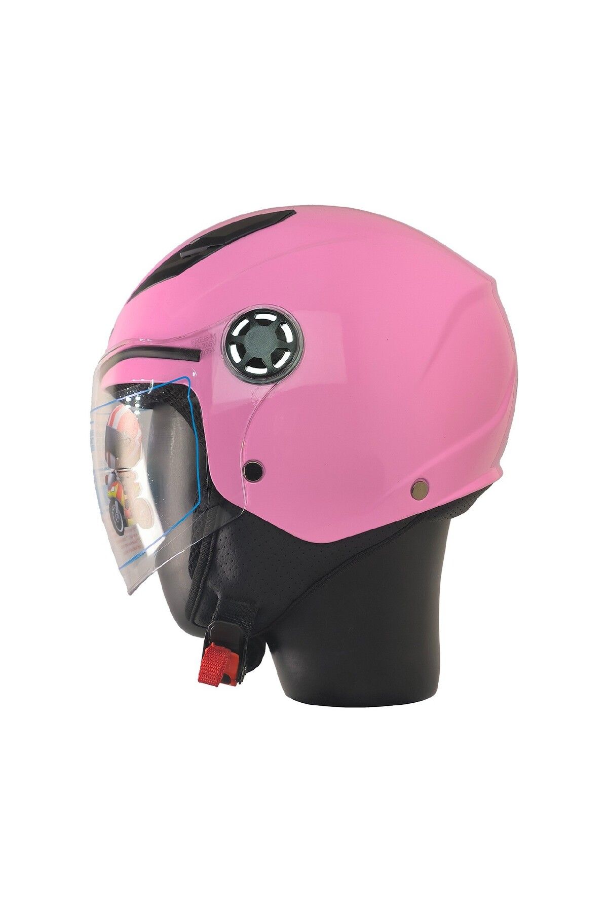 MOTOANL Motosiklet ve Bisiklet Yarım Camlı Çocuk Kaskı Ce Abs Material Motor Kaskı Pink