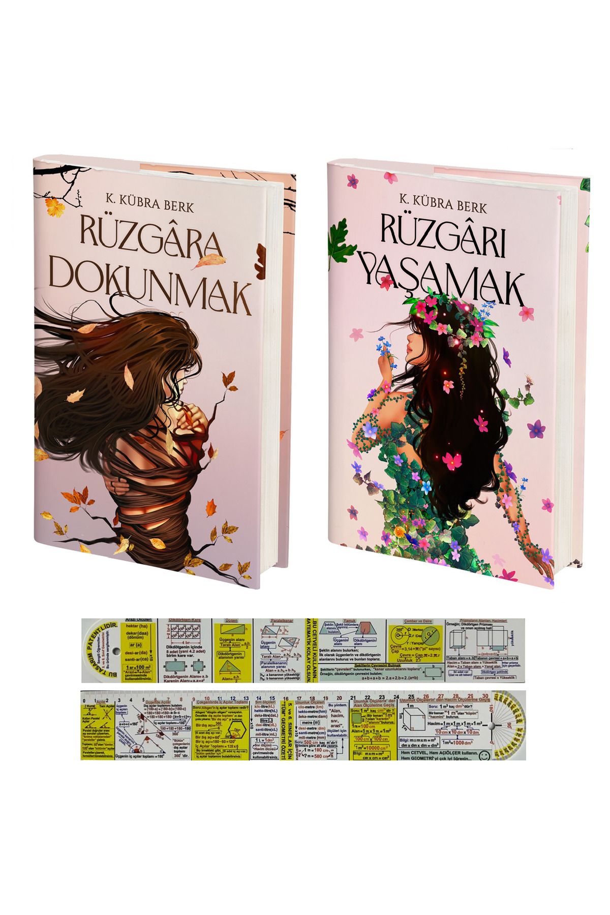 Artemis Yayınları K. Kübra Berk 2 Kitap / Rüzgara Dokunmak + Rüzgarı Yaşamak (Ciltli) + Mat. Öğreten Cetvel