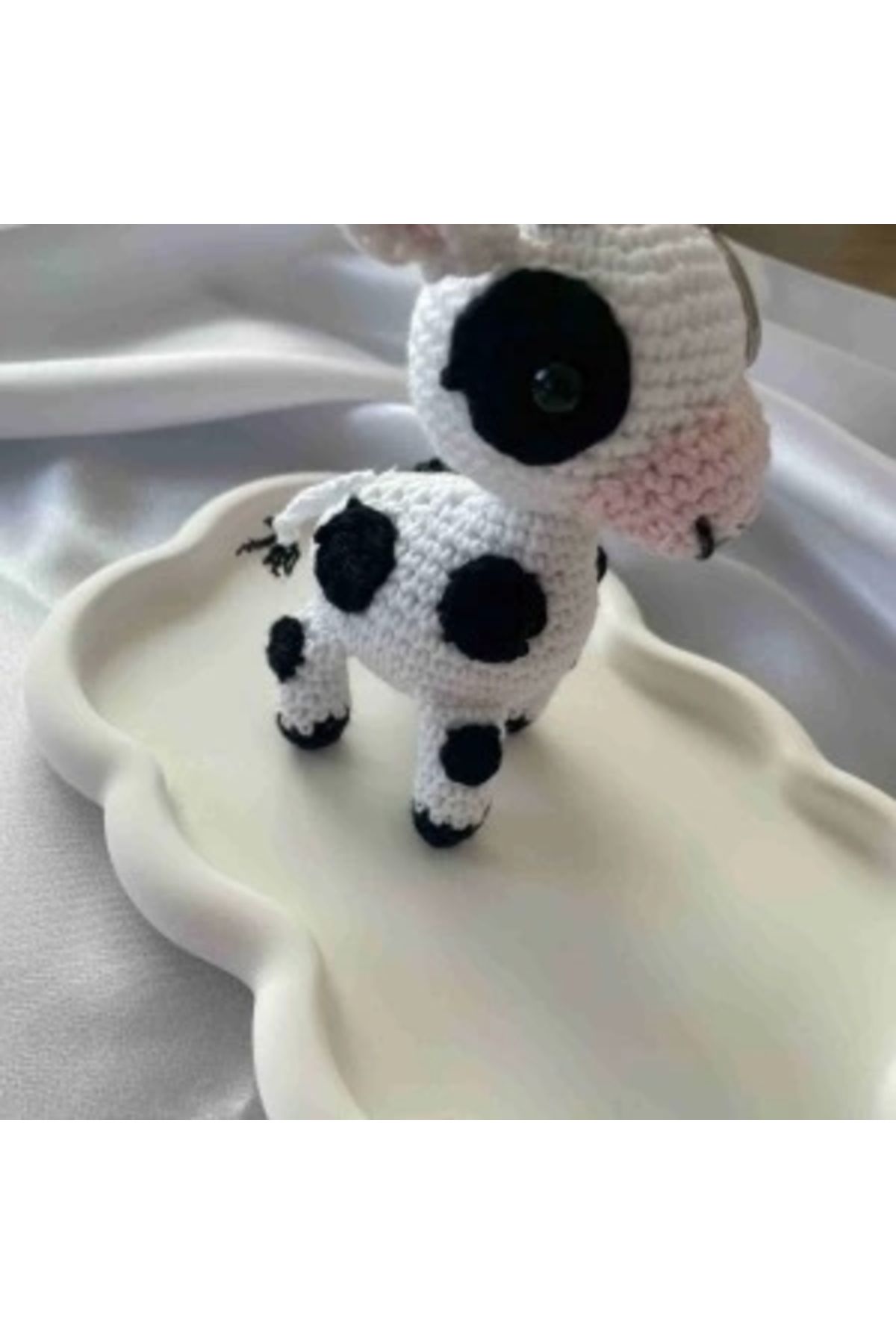 STOREMAX Amigurumi Anahtarlık El Yapımı İnek 12 cm