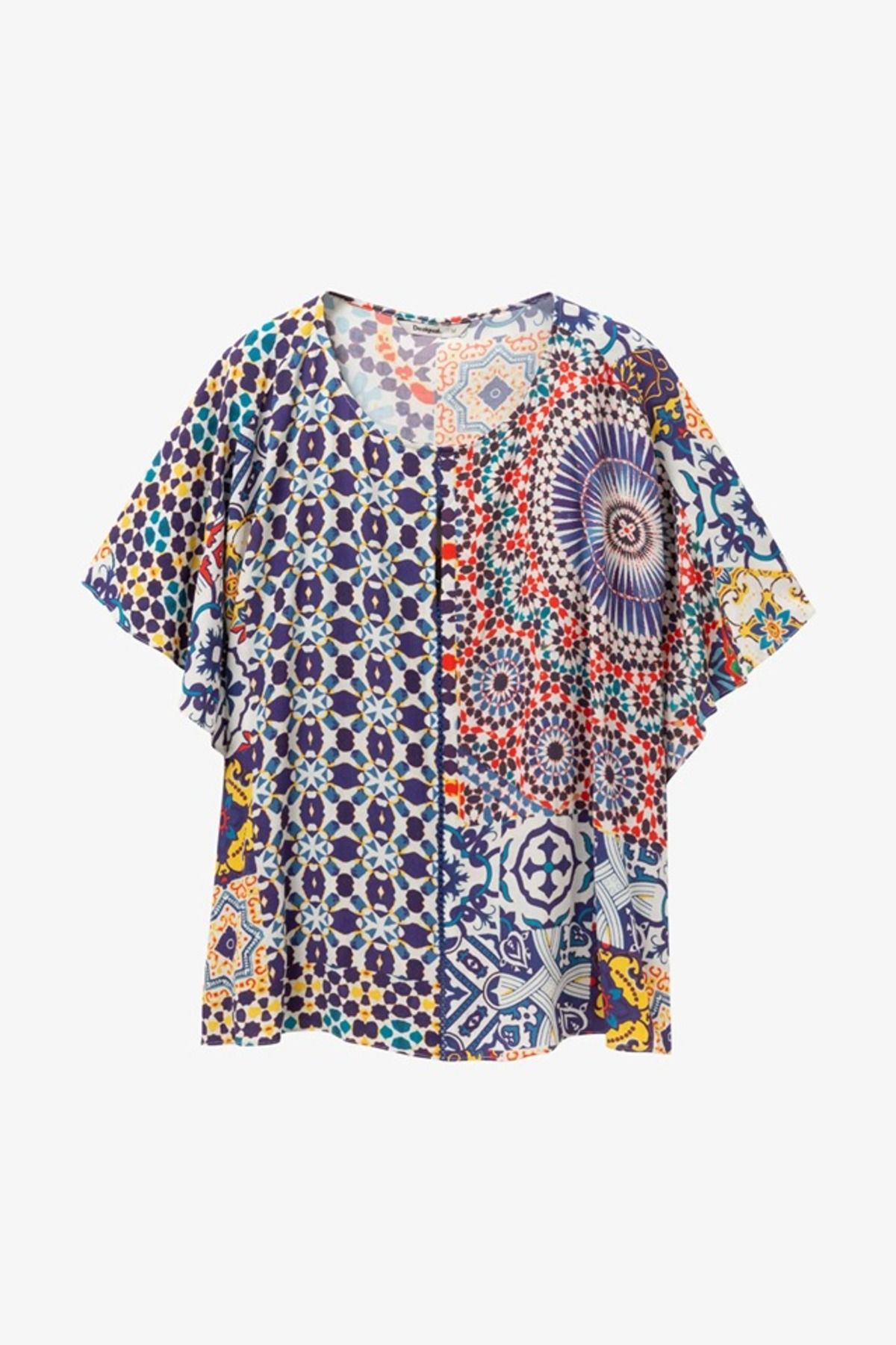 Desigual-Viscose blouse with various prints Agadir, Multicolor, S 3