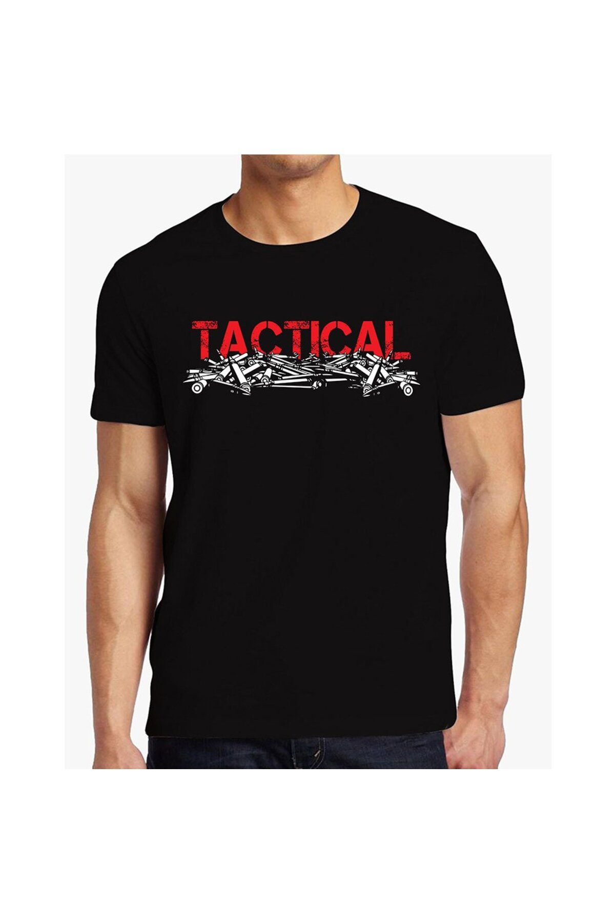 Alfatech By Alfani Tactical Mermi Baskılı Tişört Siyah