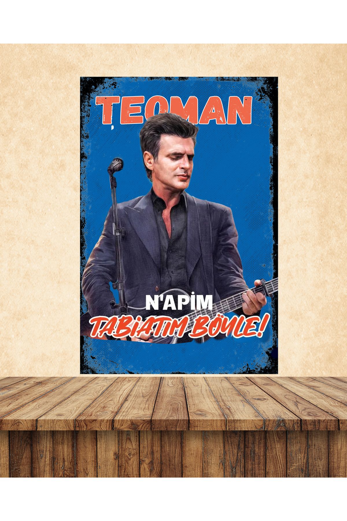 hazalshop Teoman N'apim Tabiatım Böyle Sözler Temalı 1 Adet 20 x 30 MDF Duvar Tablosu Set 0101
