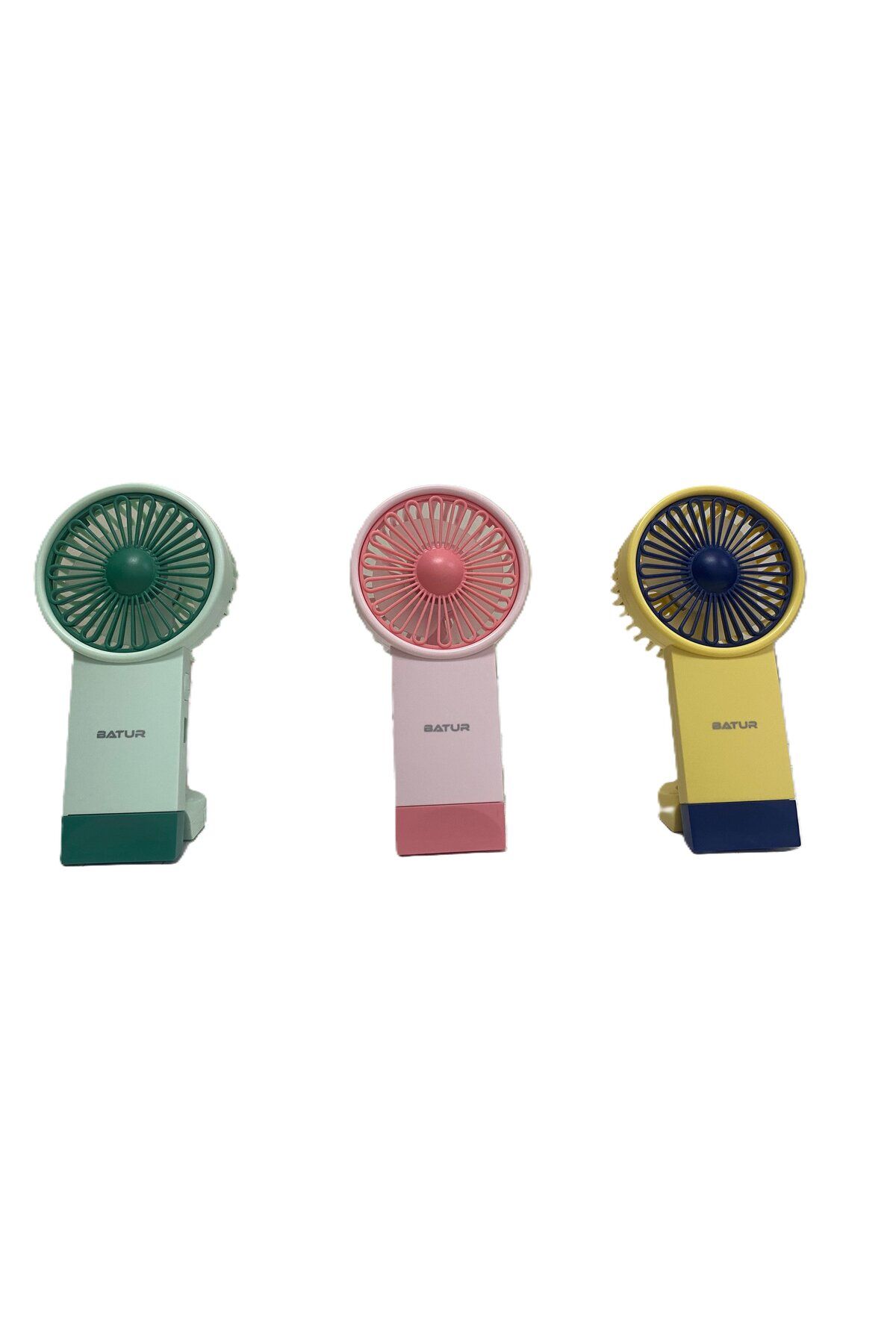 BATUR Taşınabilir Mini El Fanı 3 Ayarlı Mini El Tipi Hızı Sessiz Çalışma ZB134 - KARIŞIK RENKLİ