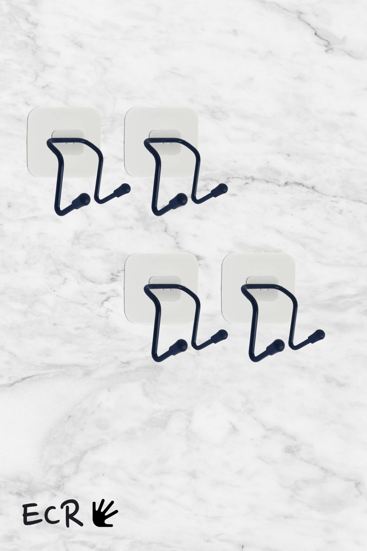 eldiven matik Yapışkanlı 2 Adet Çift Kancalı Banyo Mutfak Askısı Metal Askılık Duvar Askı Organizer