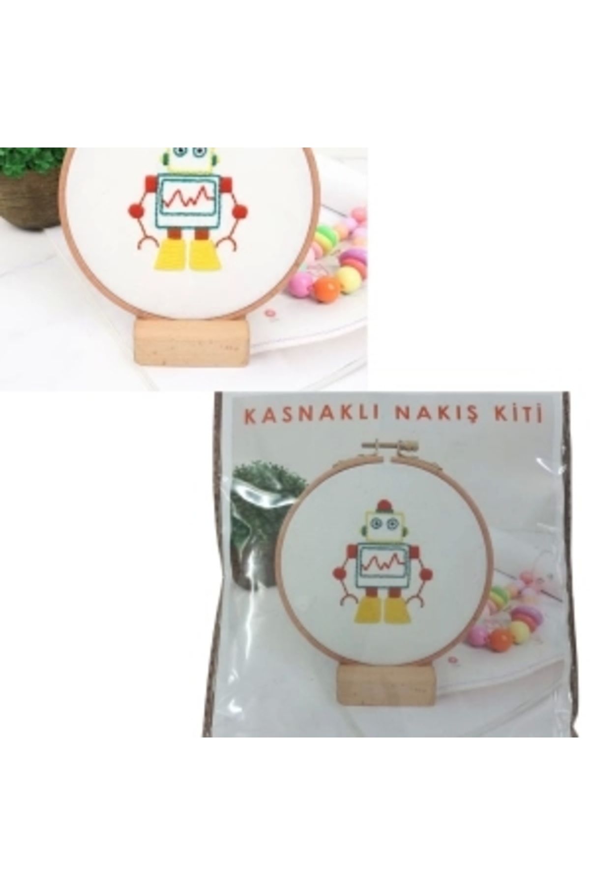 STOREMAX Nakış Kitleri Kasnaklı 8.6 X 6 cm Robot
