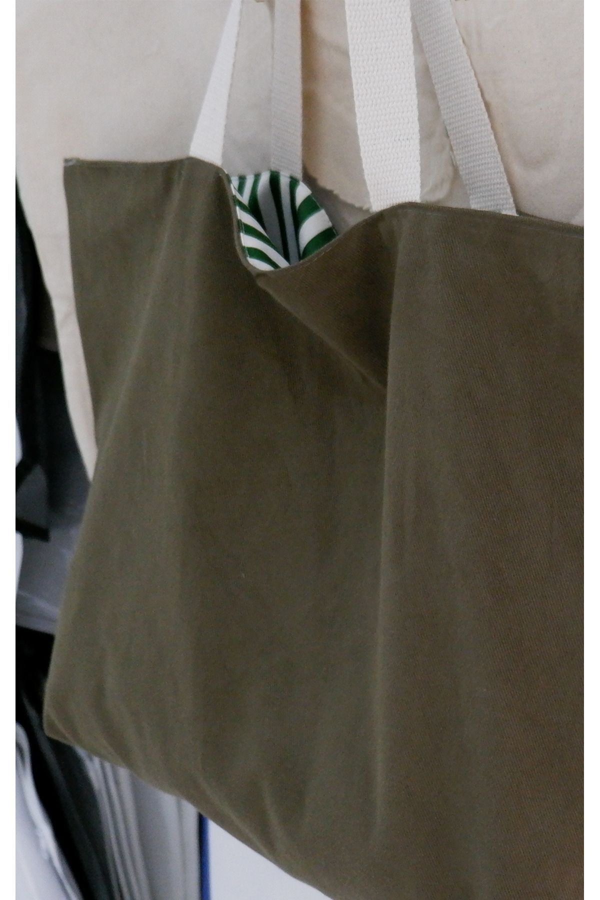 Vedsey-Canvas Multi-Purpose Beach Bag with Double Direction Use 5