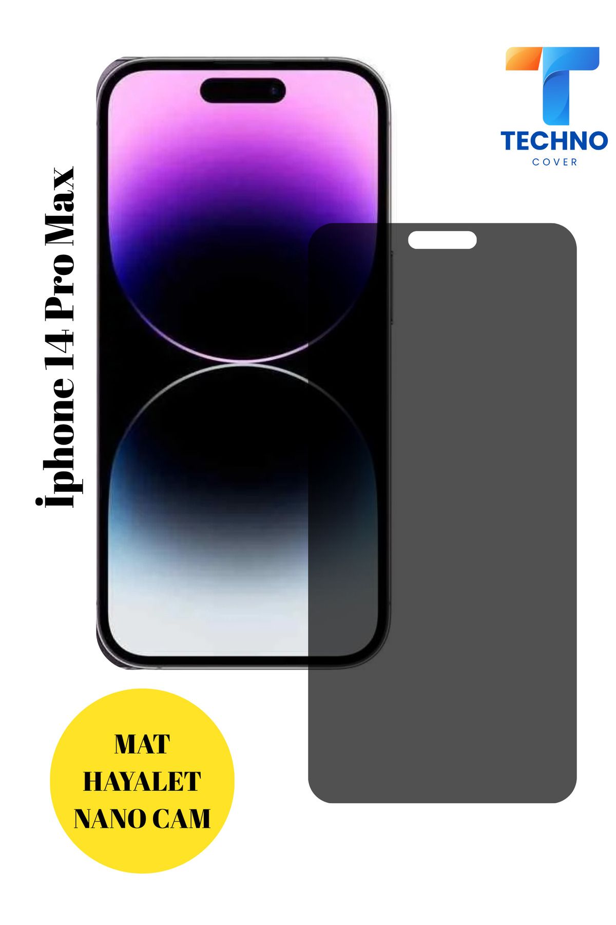 foxpower İphone 14 Pro Max Mat Hayalet Nano Cam Darbelere Karşı Dayanıklı Esnek Nano Ekran Koruyucu