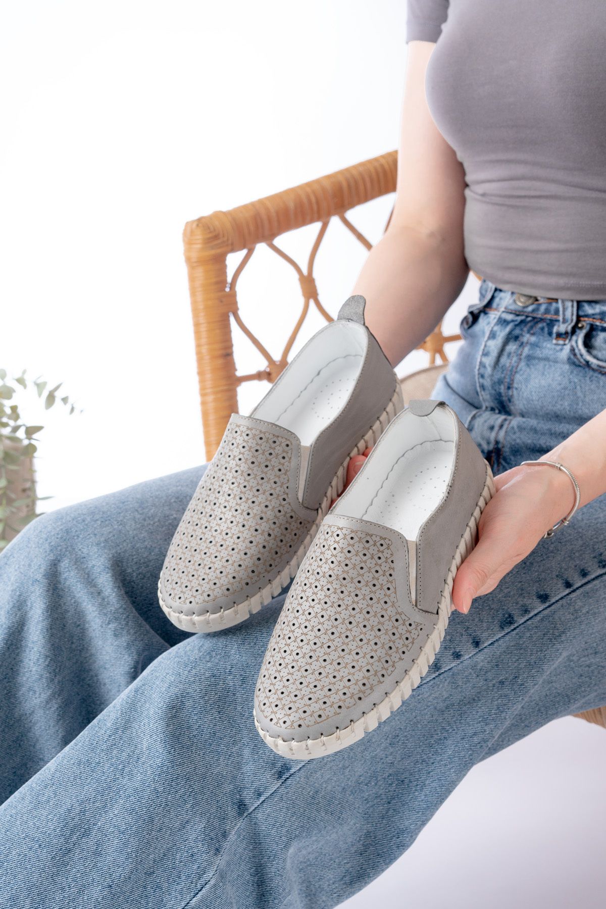 Dericalle shoes Hakiki Deri Kadın yazlık Ayakkabı