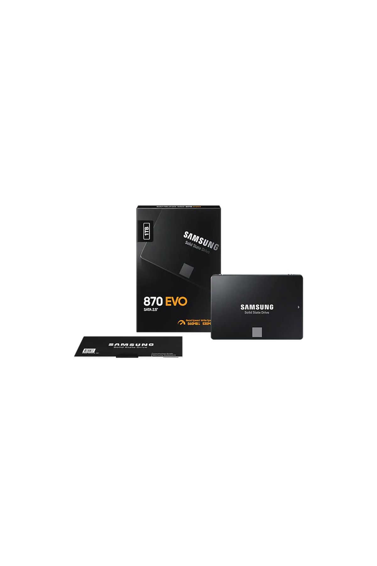 Samsung MZ-77E1T0BW 870 EVO 1TB 560/530, 2,5" SATA SSD (Türkiye Distribütörü Garantili)