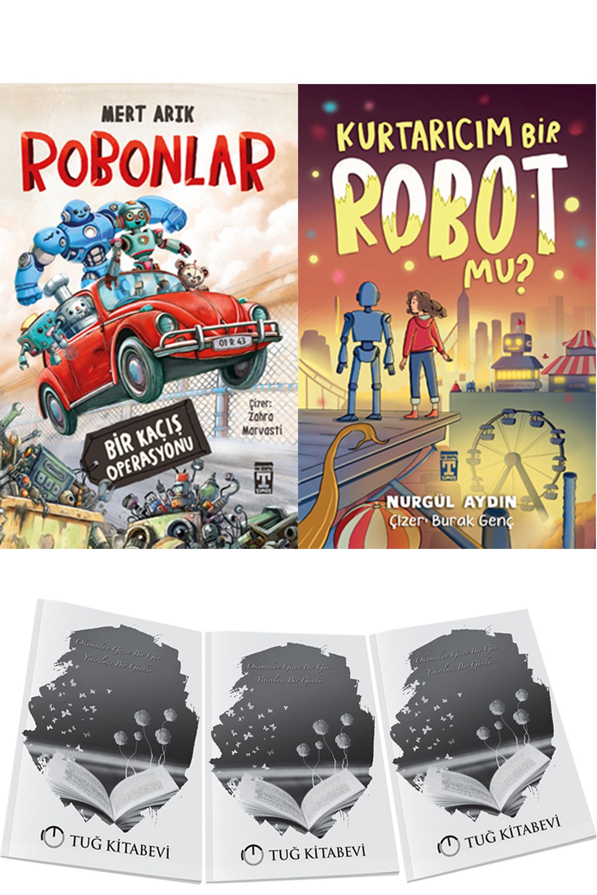 Genç Timaş Robonlar ve Kurtarıcım Bir Robot Mu? 2li Set Mert Arık & Nurgül Aydın + Hediyeli