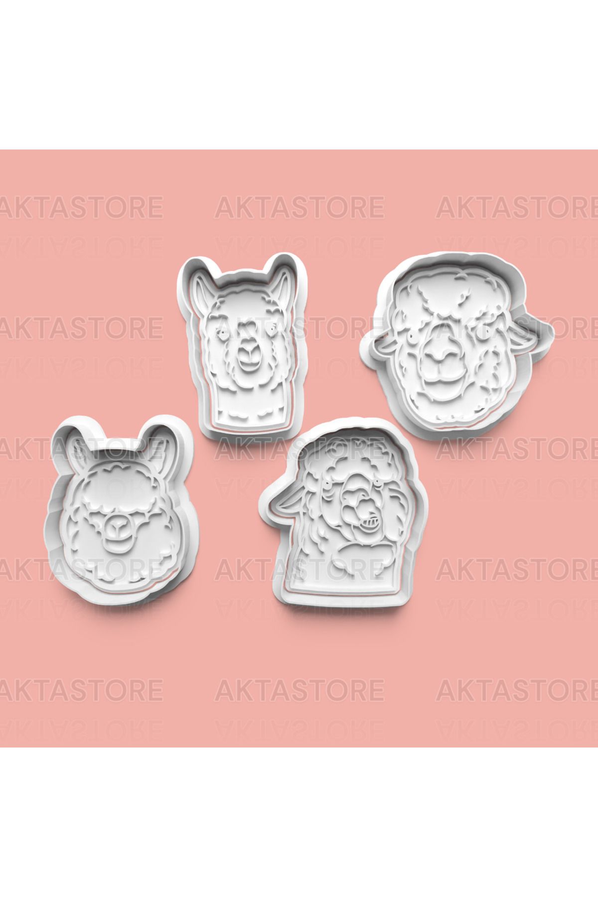 AKTASTORE Alpaka Kurabiye Kalıbı 4'lü set