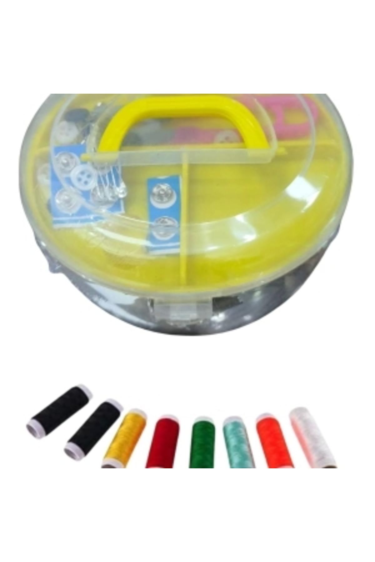 STOREMAX İplik Set Büyük Kalp Plastik Dikiş Seti