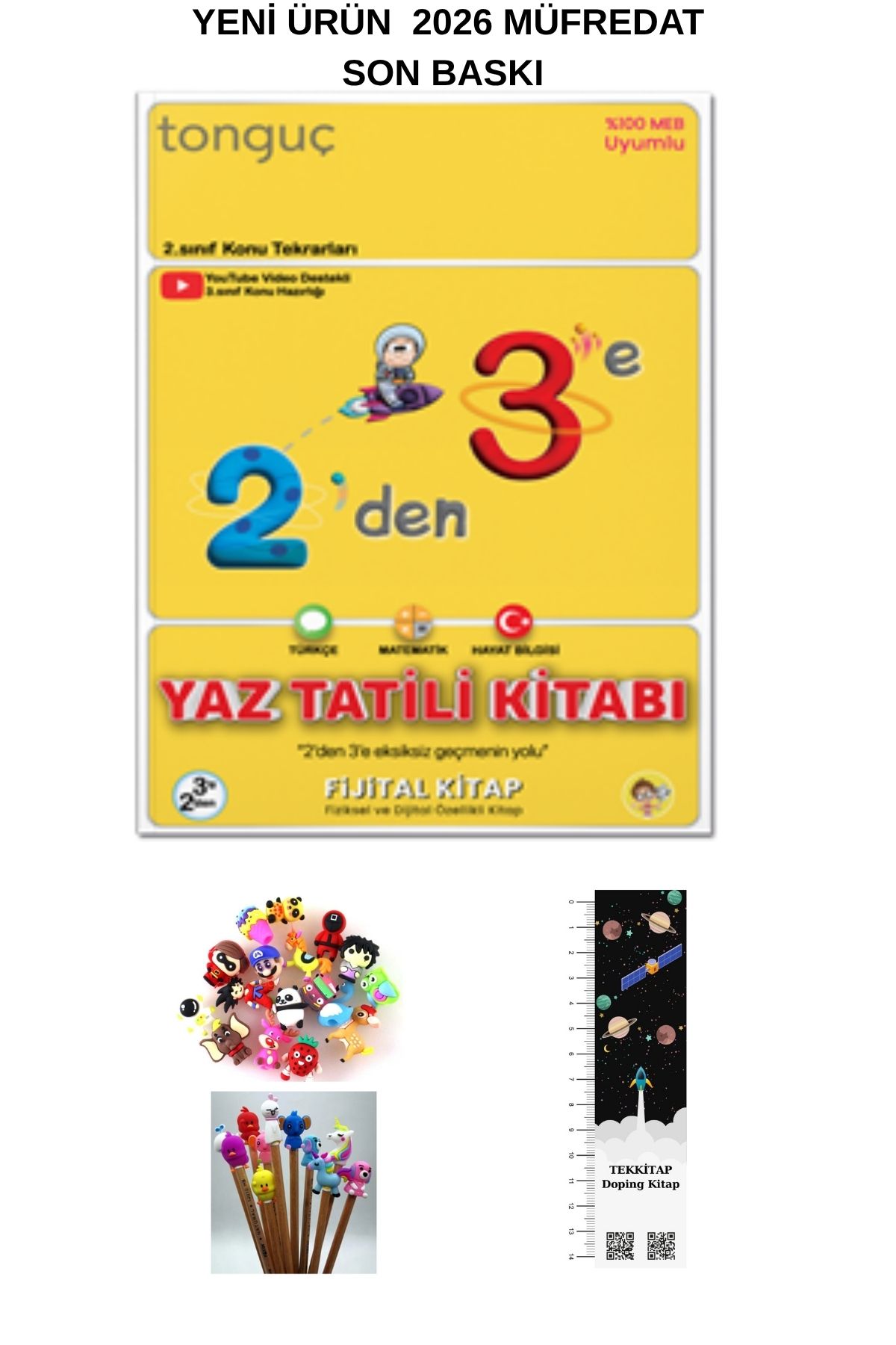 Tonguç Yayınları Tonguç 2'den 3'e Hazırlık Kitabı 2026 Müfredat 2 KİTAP(UZAY A. +KALEM B.)YENİ ÜRÜN