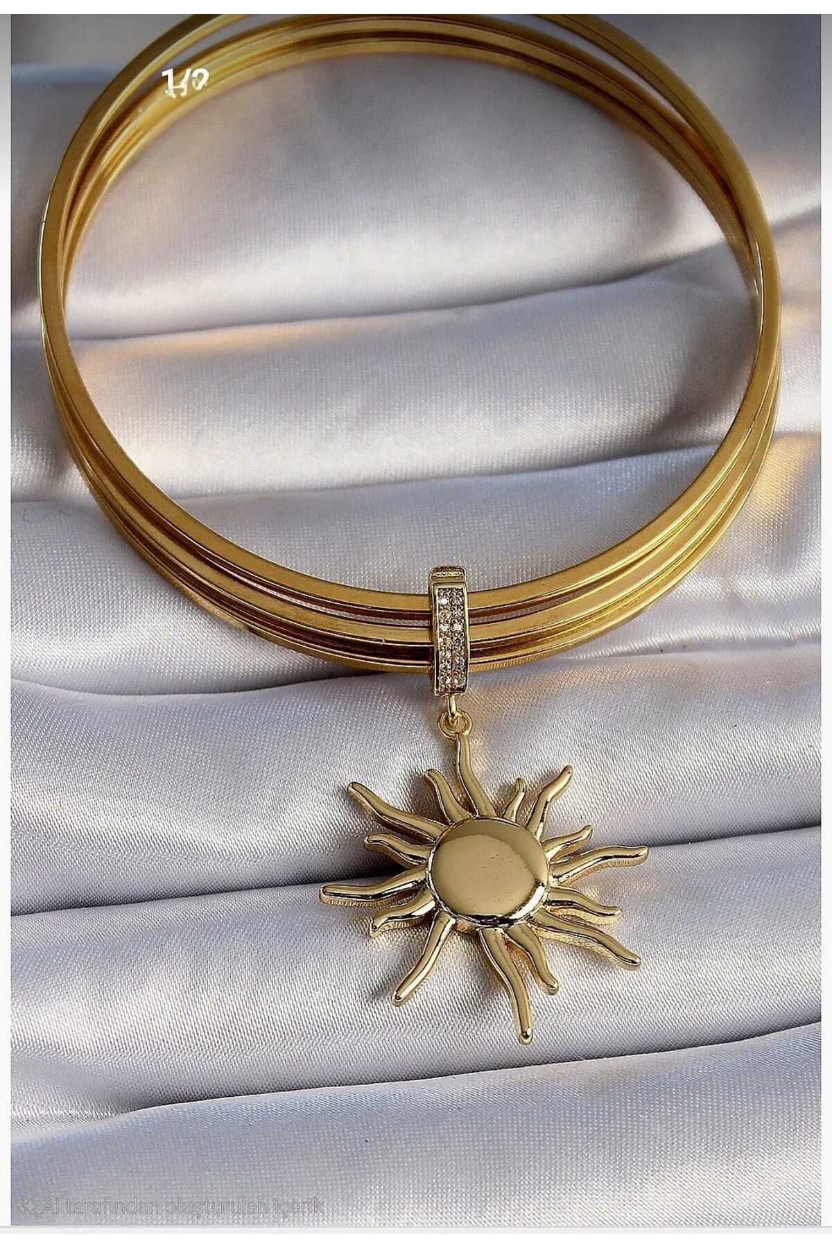 DerinSteelStyle YENİ SEZON GÜNEŞ ÇARMLI ÜÇLÜ PASLANMAZ ÇELİK ŞIK AJDA BİLEZİK