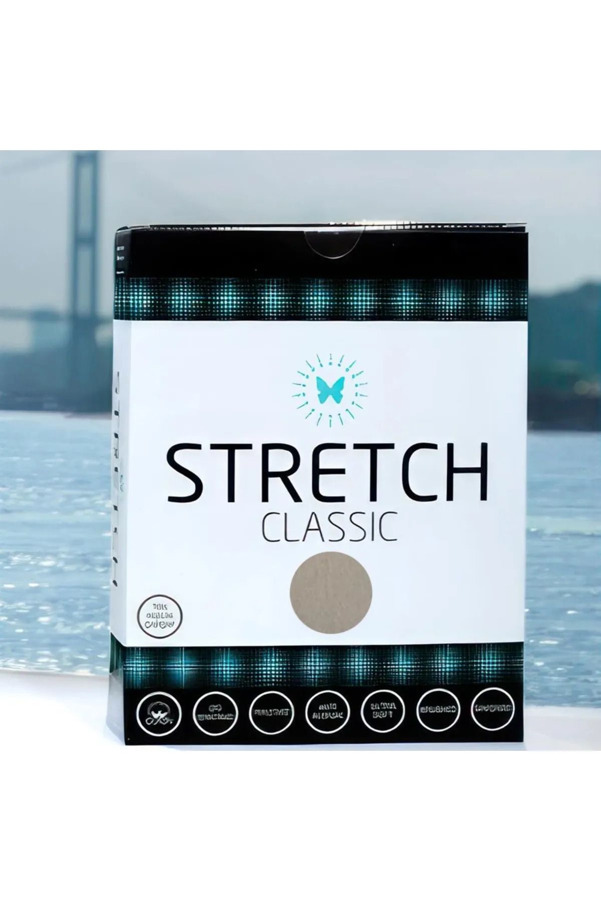 STRETCH Battal Boy (King Size) Lastikli Çarşaf Taş Rengi