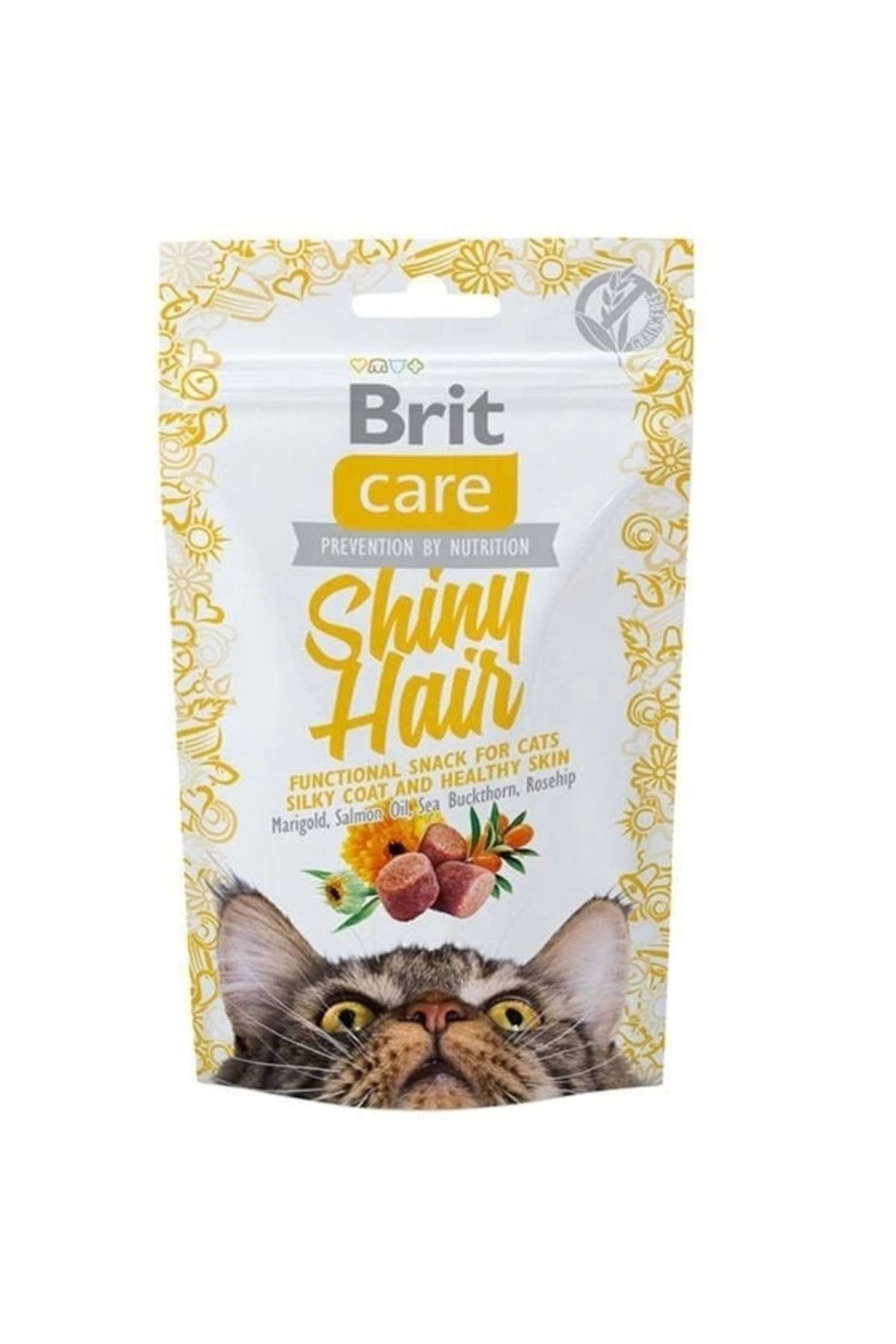 YNT İthalat Brit Care Shiny Hair Kedi Bisküvisi 50 Gr
