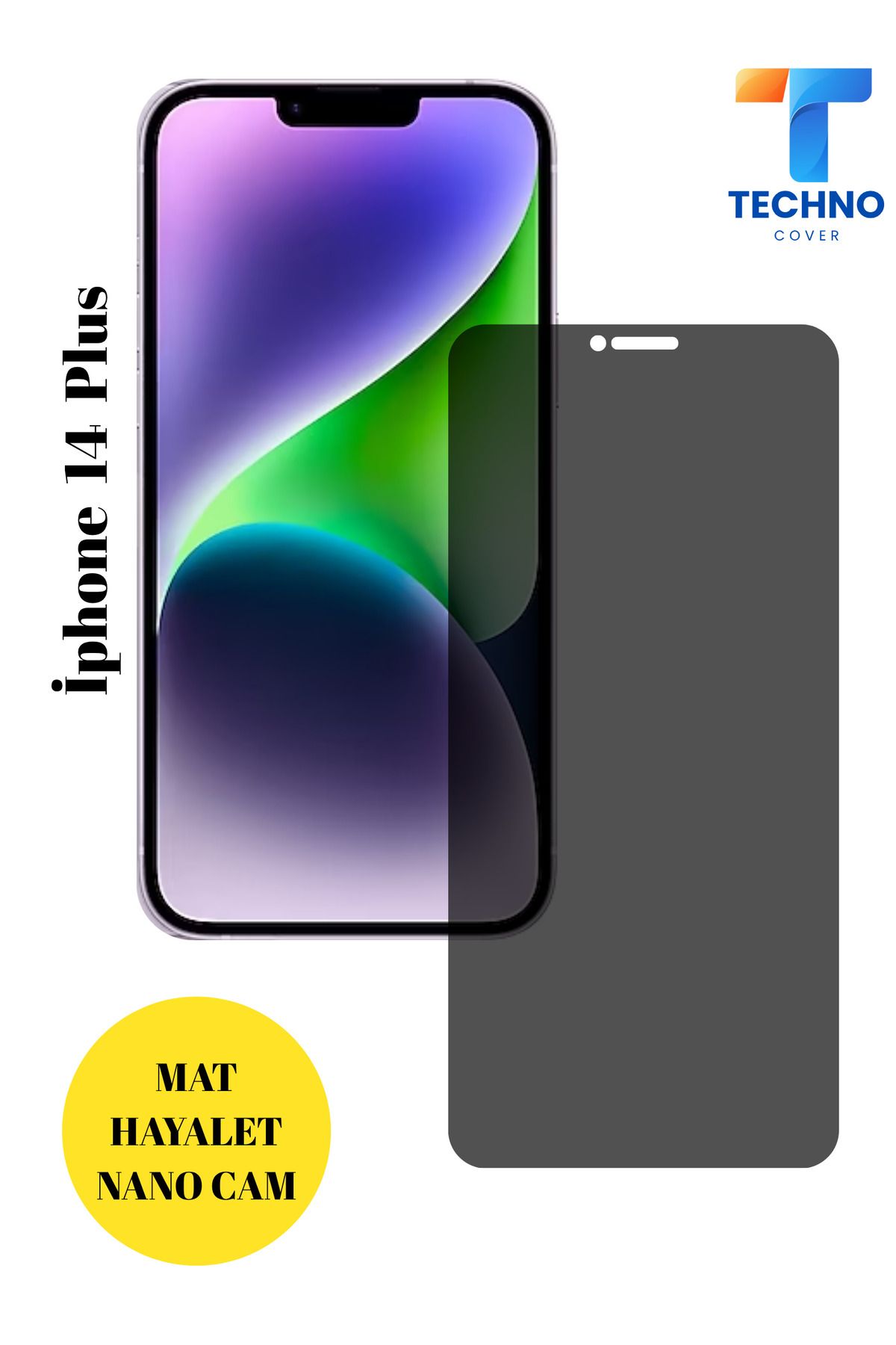 foxpower İphone 14 Plus Mat Hayalet Nano Cam Darbelere Karşı Dayanıklı Esnek Nano Ekran Koruyucu