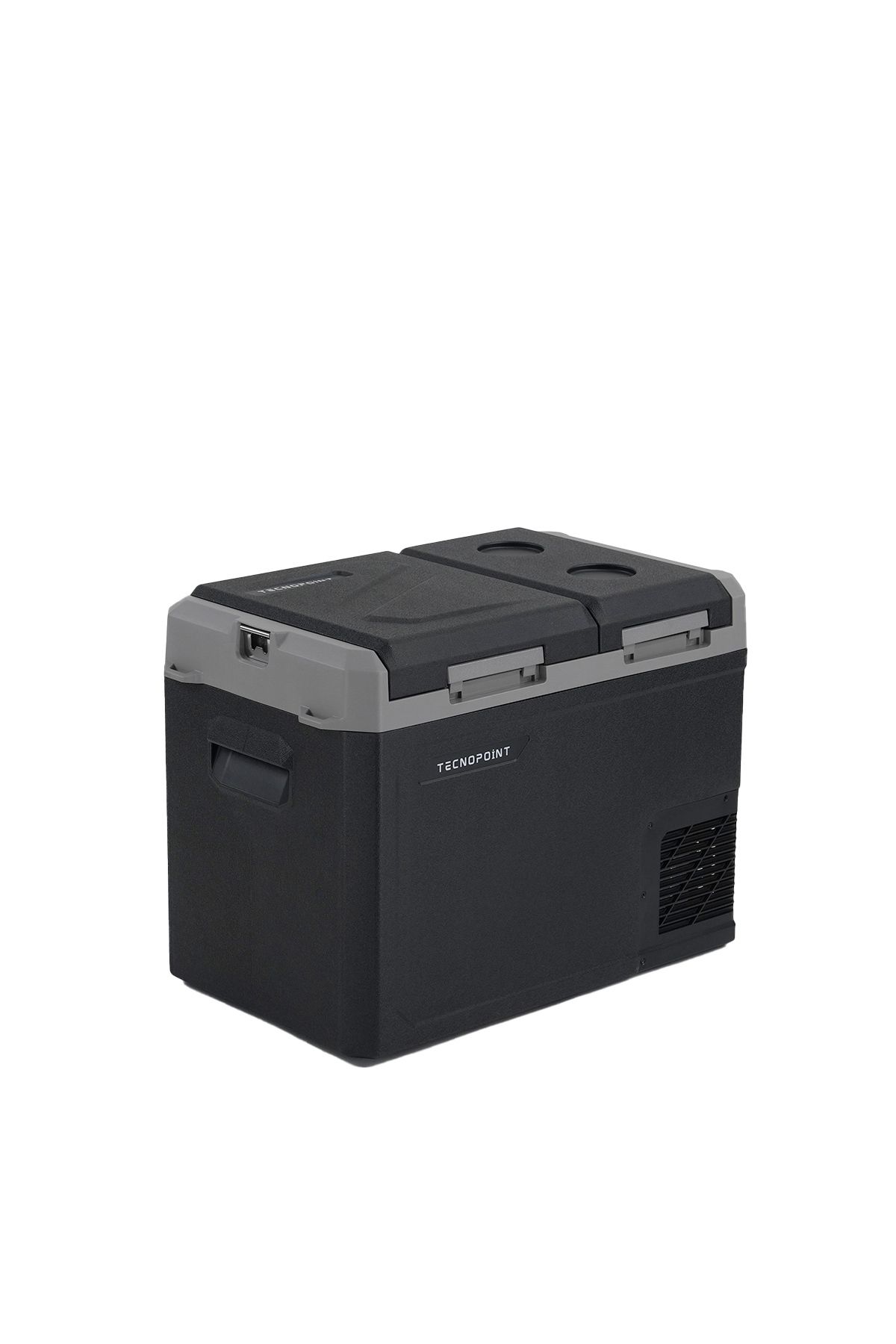 tecnopoint 220 VOLT ADAPTÖR HEDİYELİ 40lt Çift Bölmeli Çift Beyin Yeni Nesil Araç Oto Buzdolabı