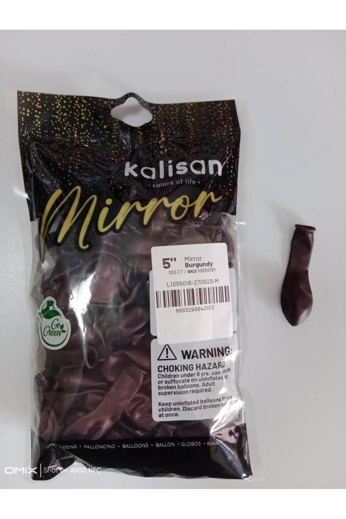 Parti Düşleri 5 İNÇ KROM BALON BURGINDY (BORDO) 100 LÜ