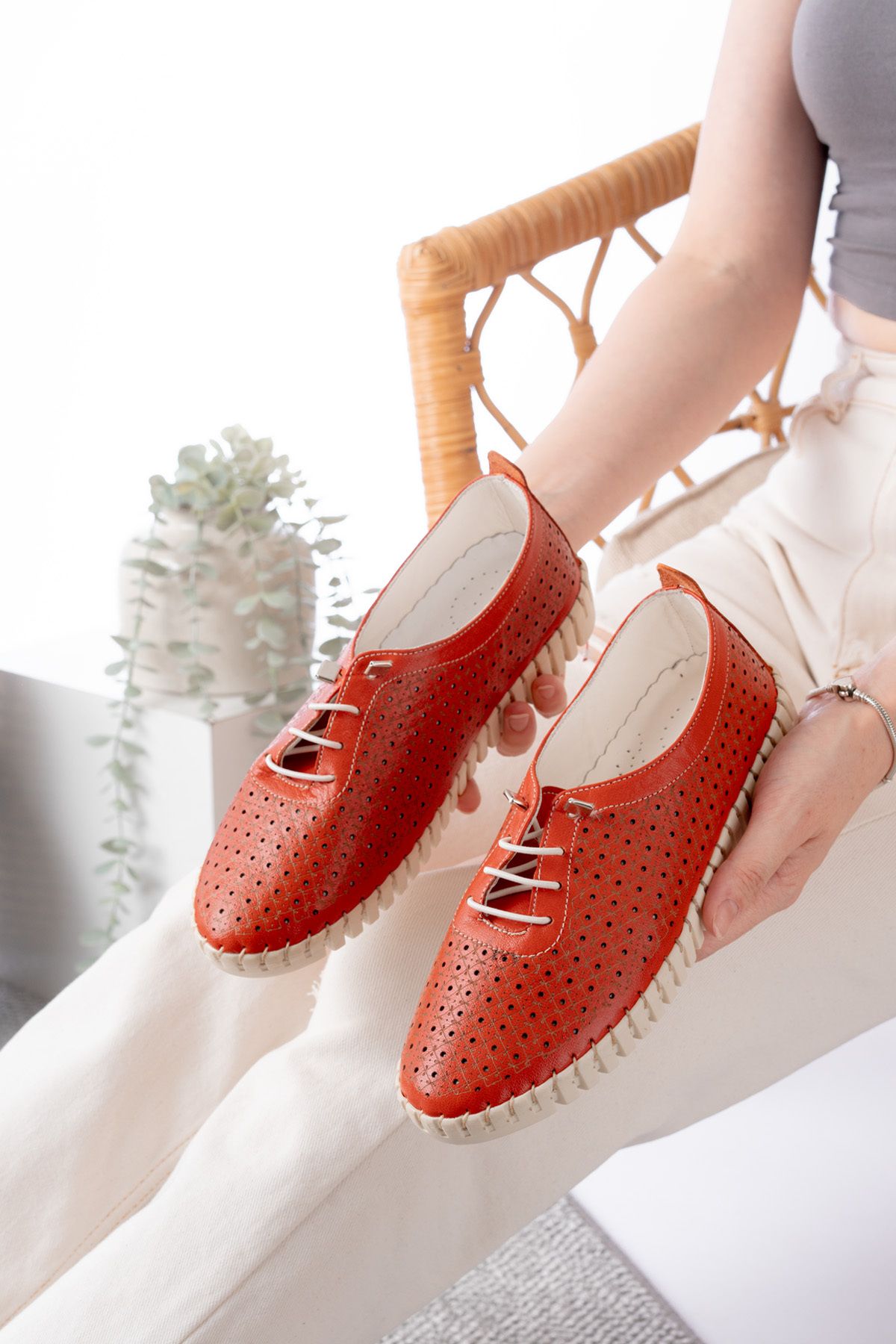 Dericalle shoes Hakiki Deri Kadın Yazlık Ayakkabı